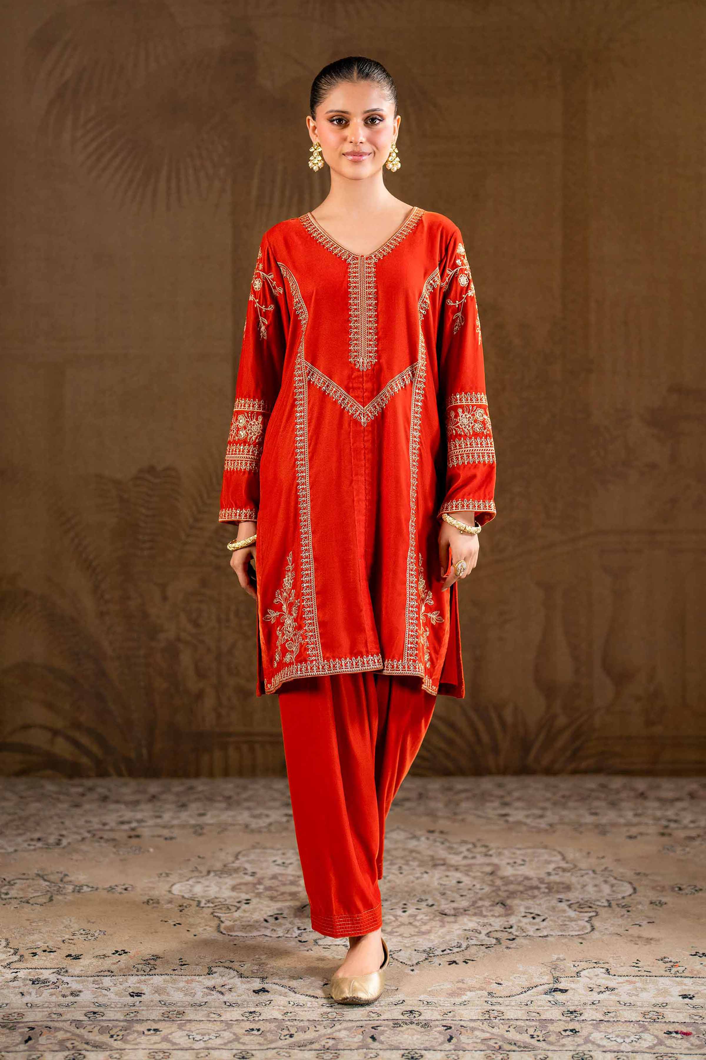 2 Piece - Embroidered Suit - KFW24-20