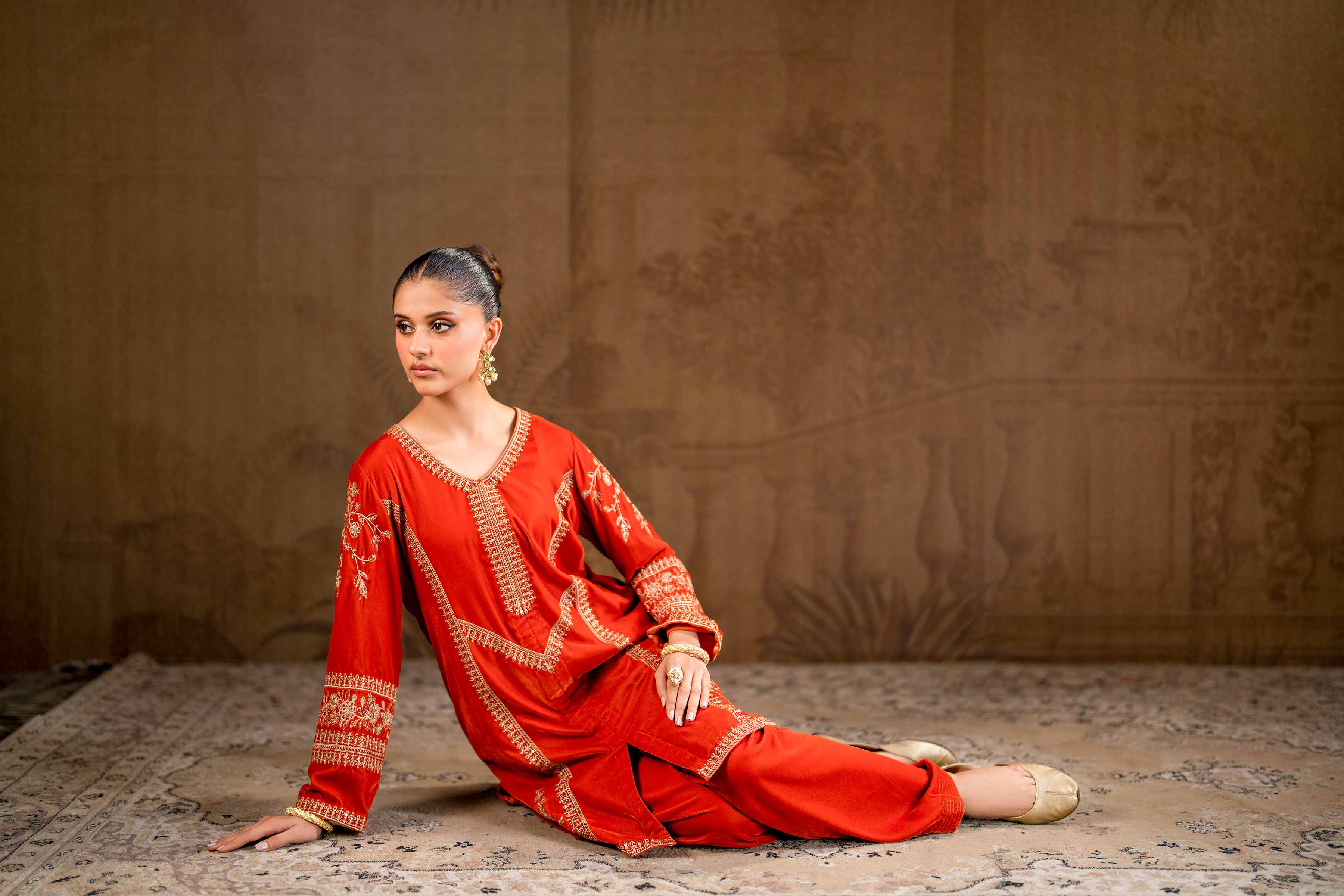 2 Piece - Embroidered Suit - KFW24-20