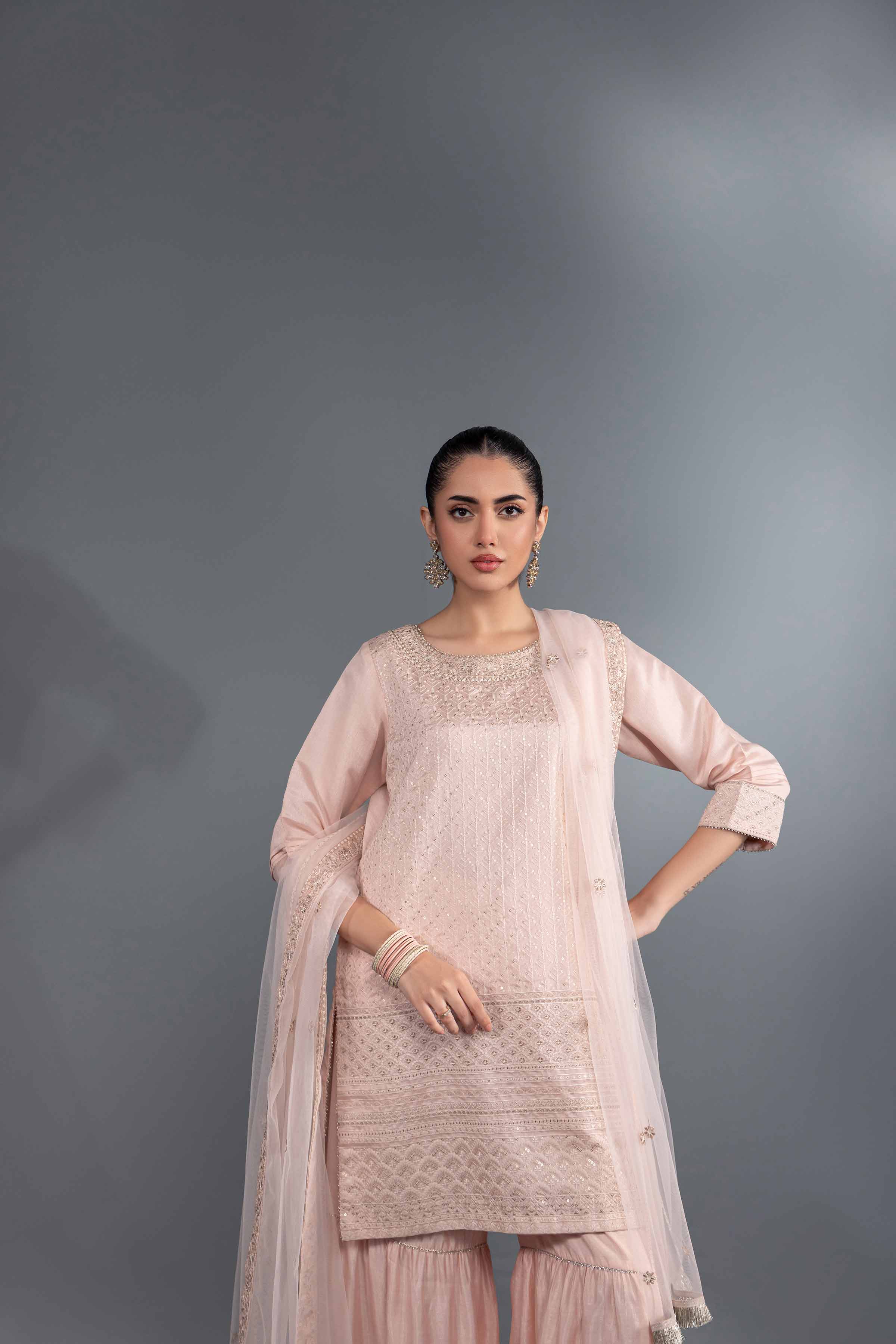 3 Piece - Embroidered Suit - KFW24-35