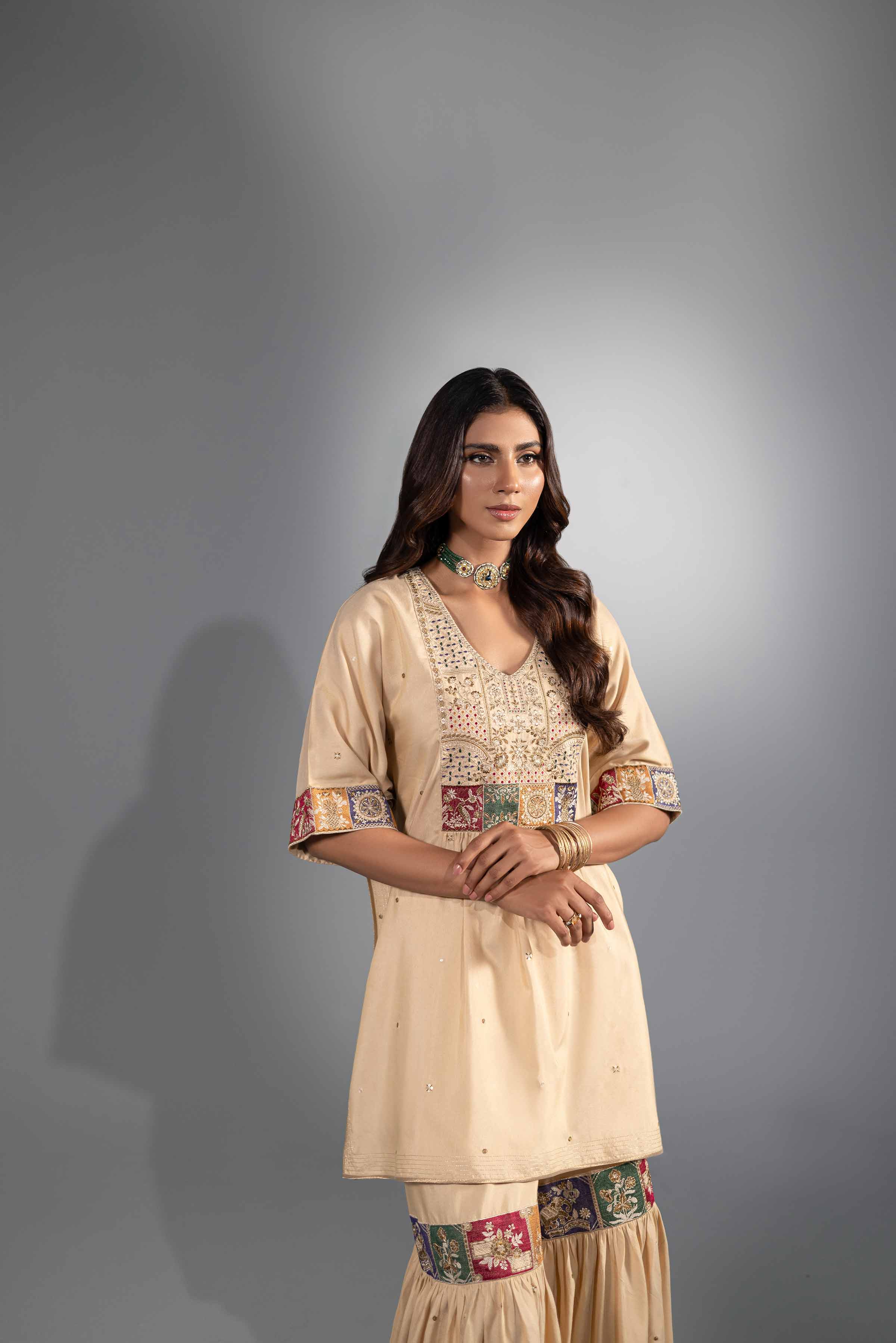 2 Piece - Embroidered Suit - KFW24-38