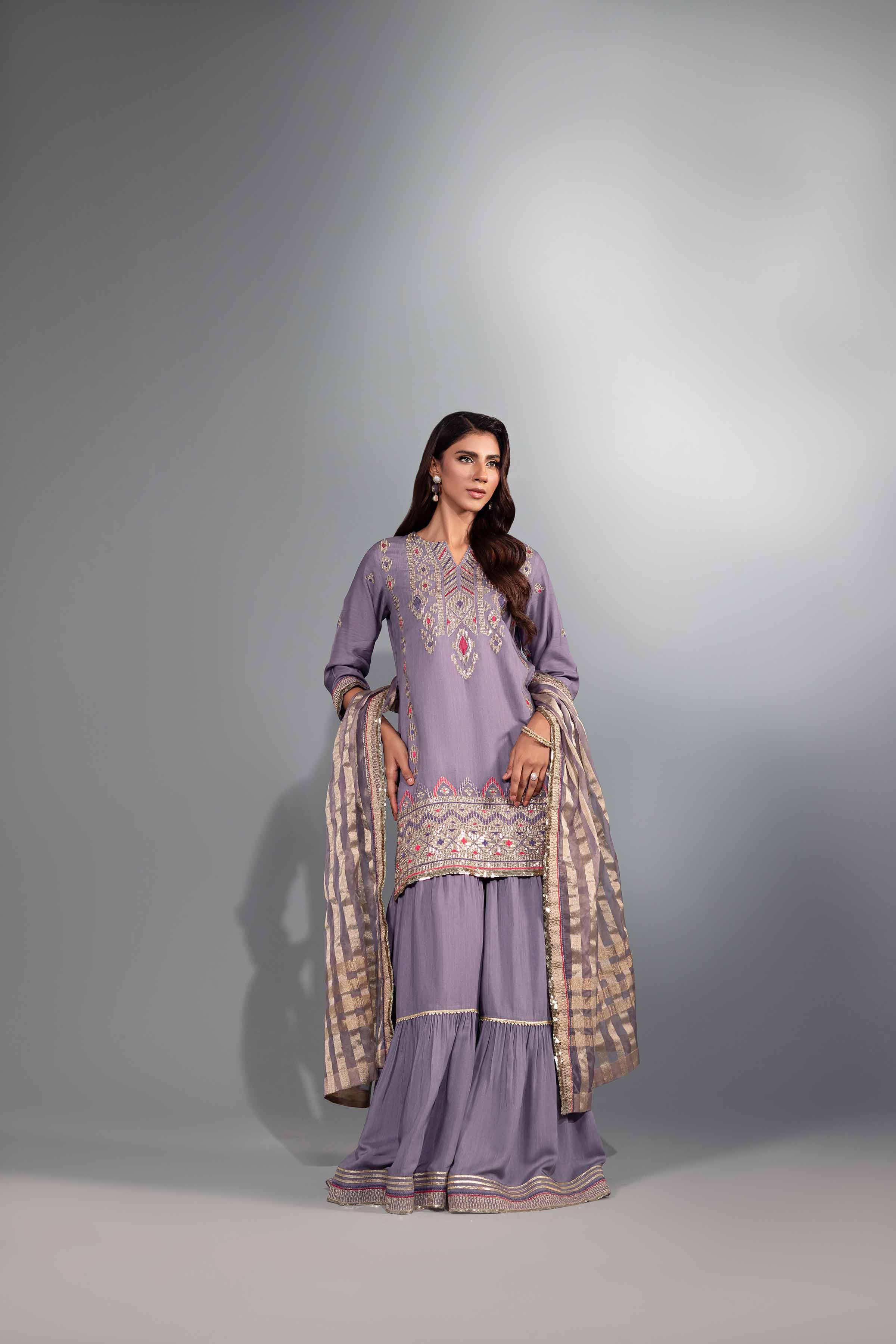 3 Piece - Embroidered Suit - KFW24-39