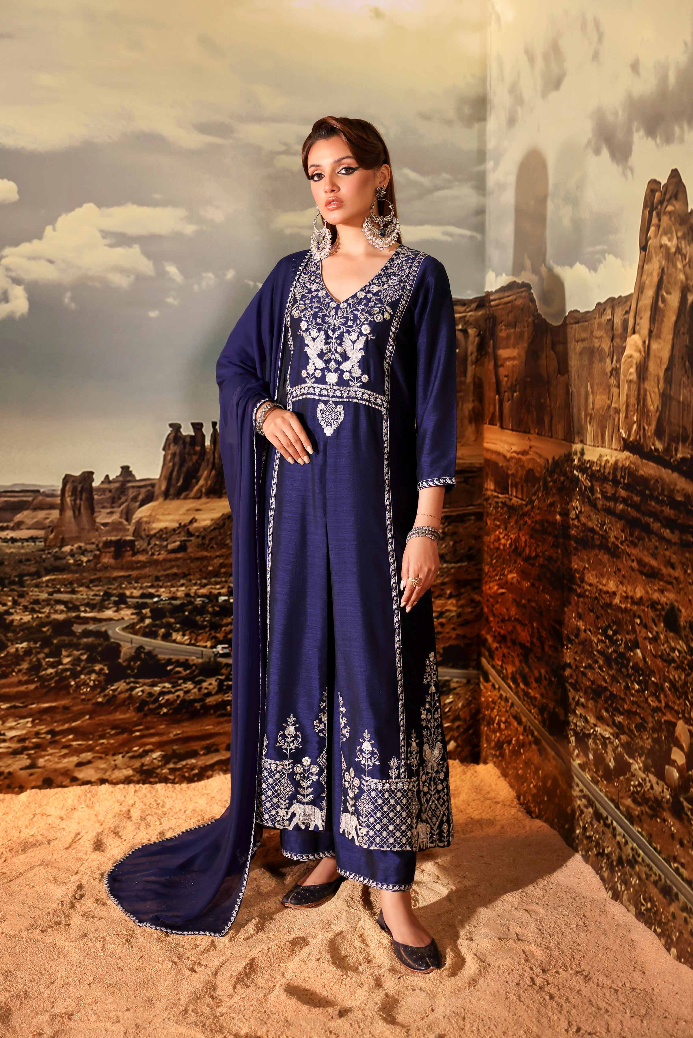 3 Piece - Embroidered Suit - KFW24-45