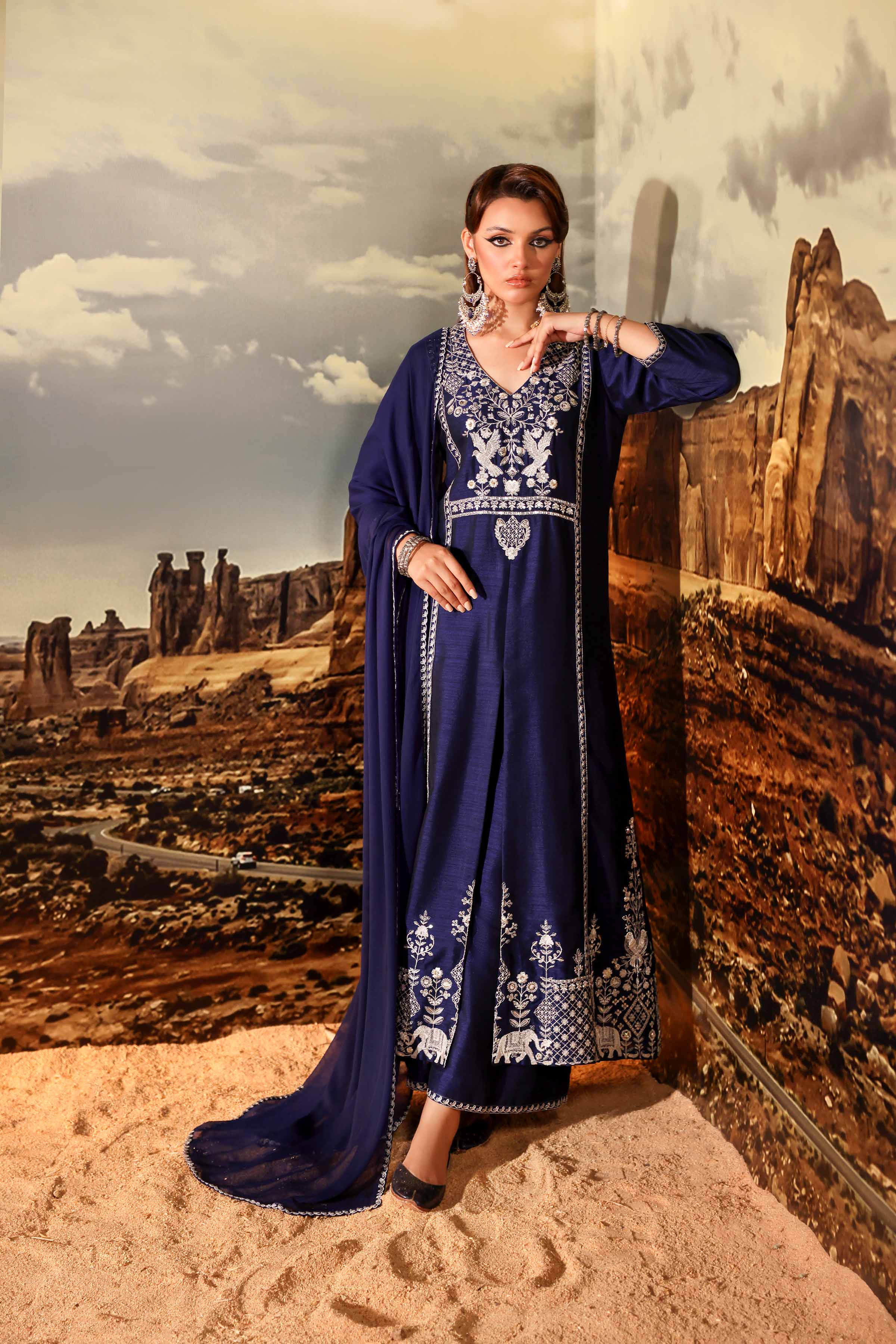 3 Piece - Embroidered Suit - KFW24-45