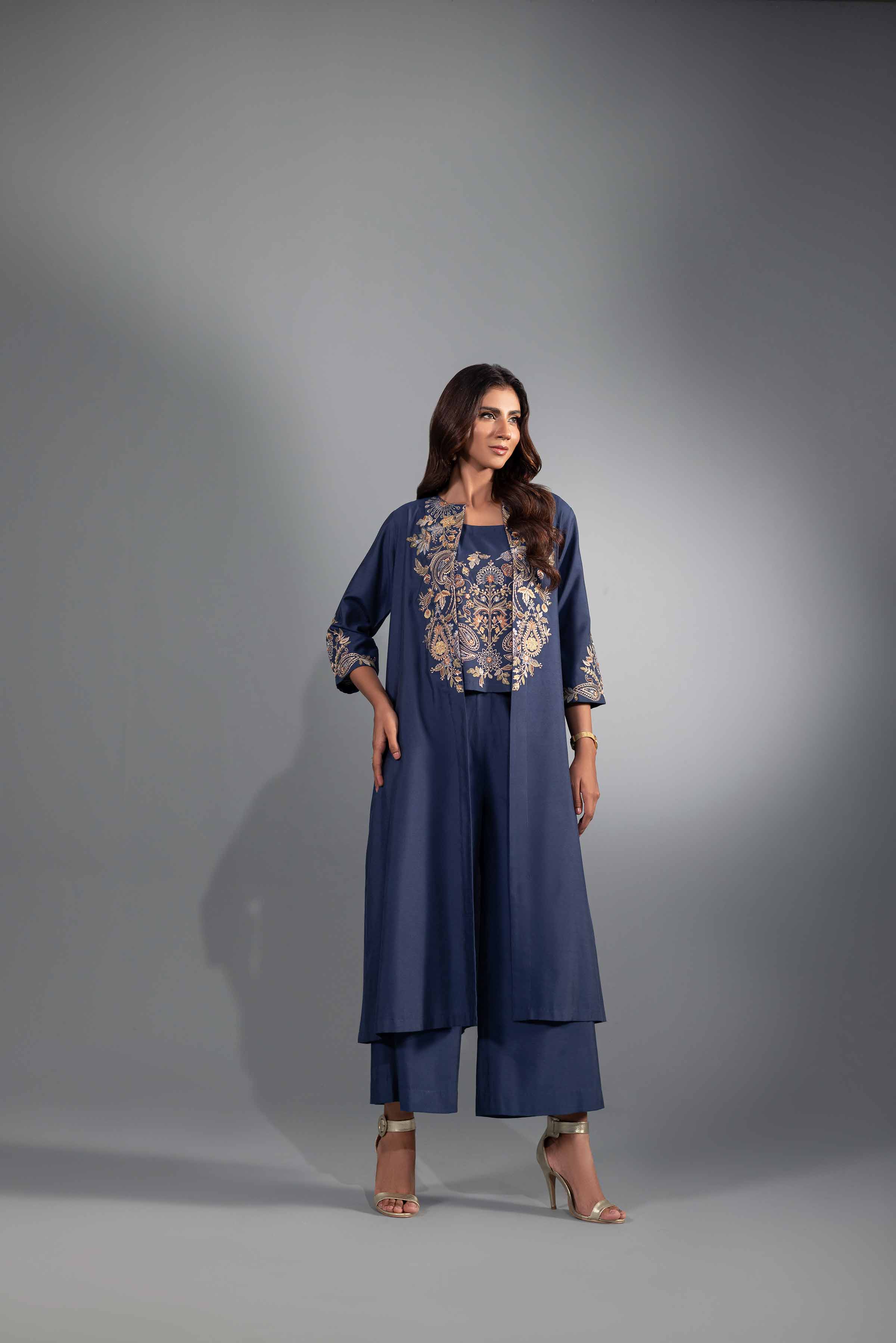 3 Piece - Embroidered Suit - KFW24-50