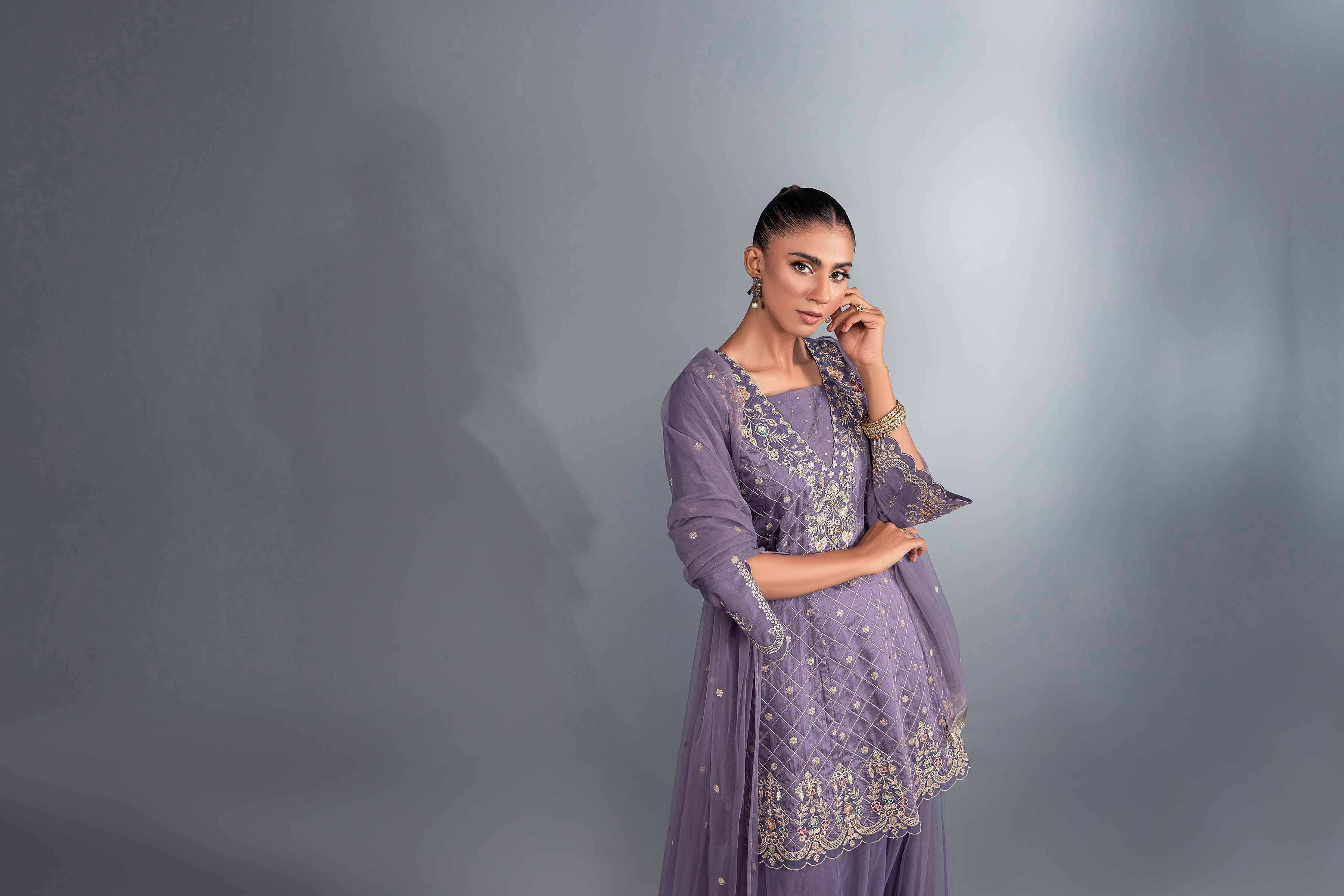 3 Piece - Embroidered Suit - KFW24-55
