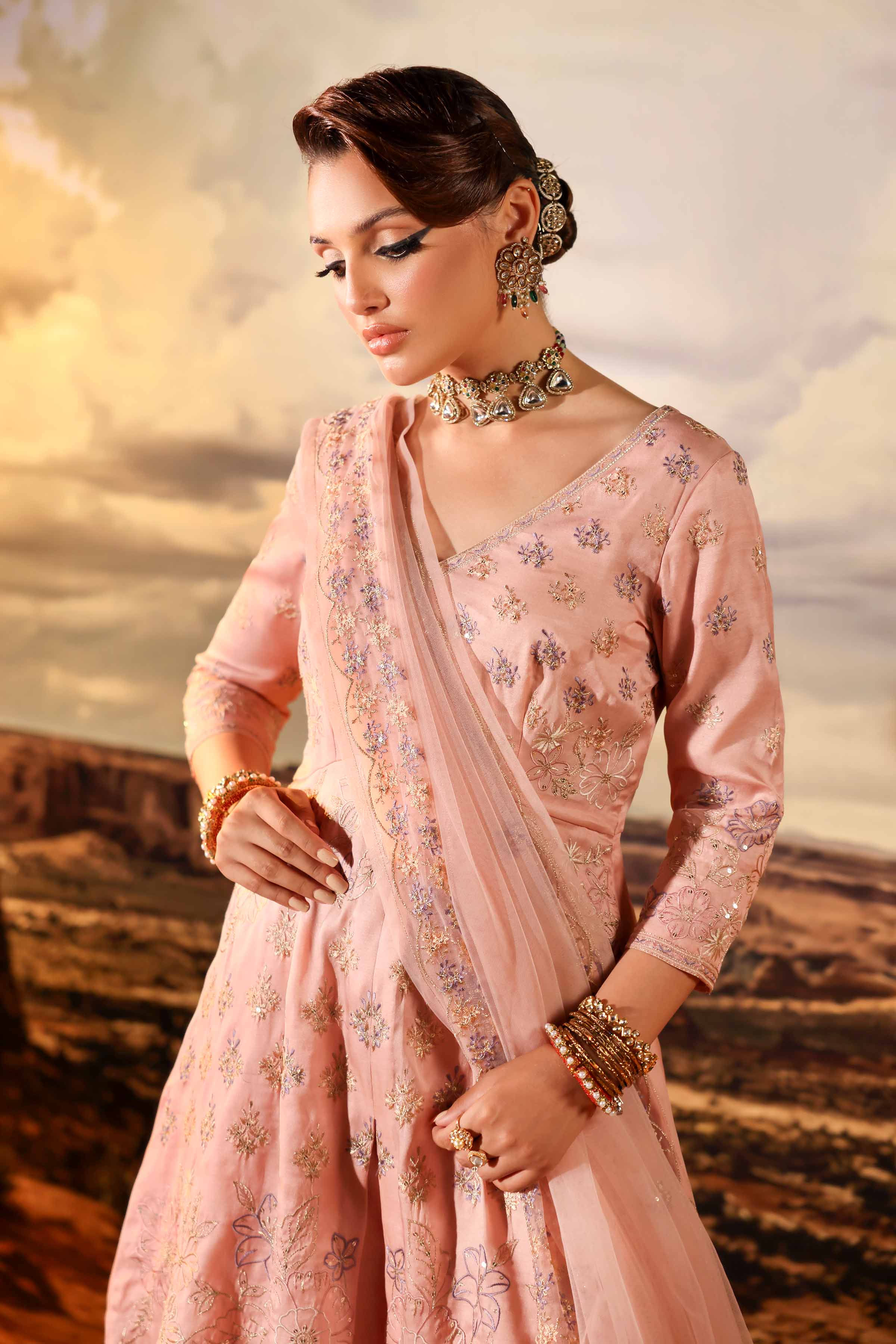 3 Piece - Embroidered Suit - KFW24-87