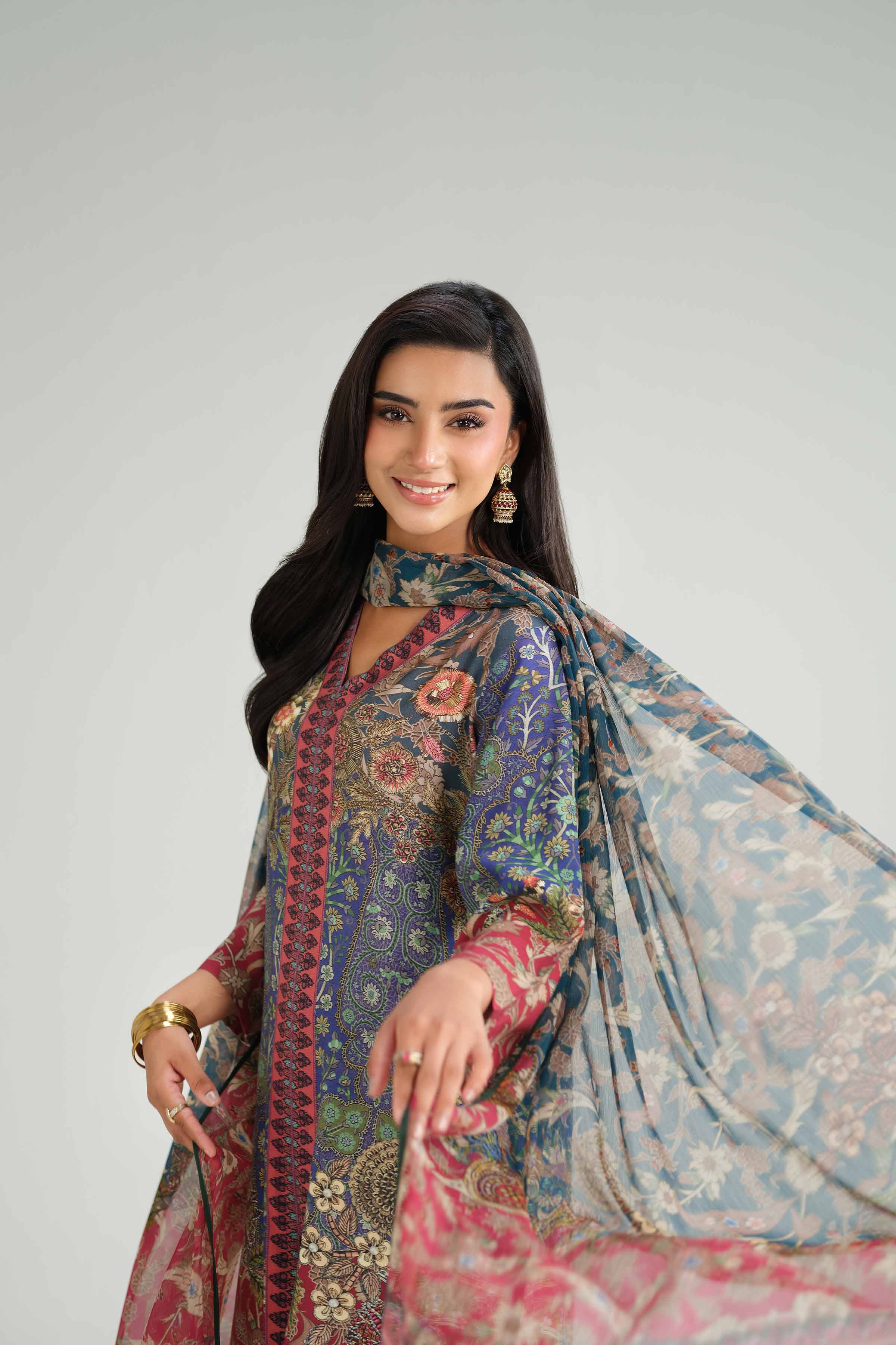 3 Piece - Printed Suit - KFW25-101 for Women - Pret Collection | Nishat | Shop Online