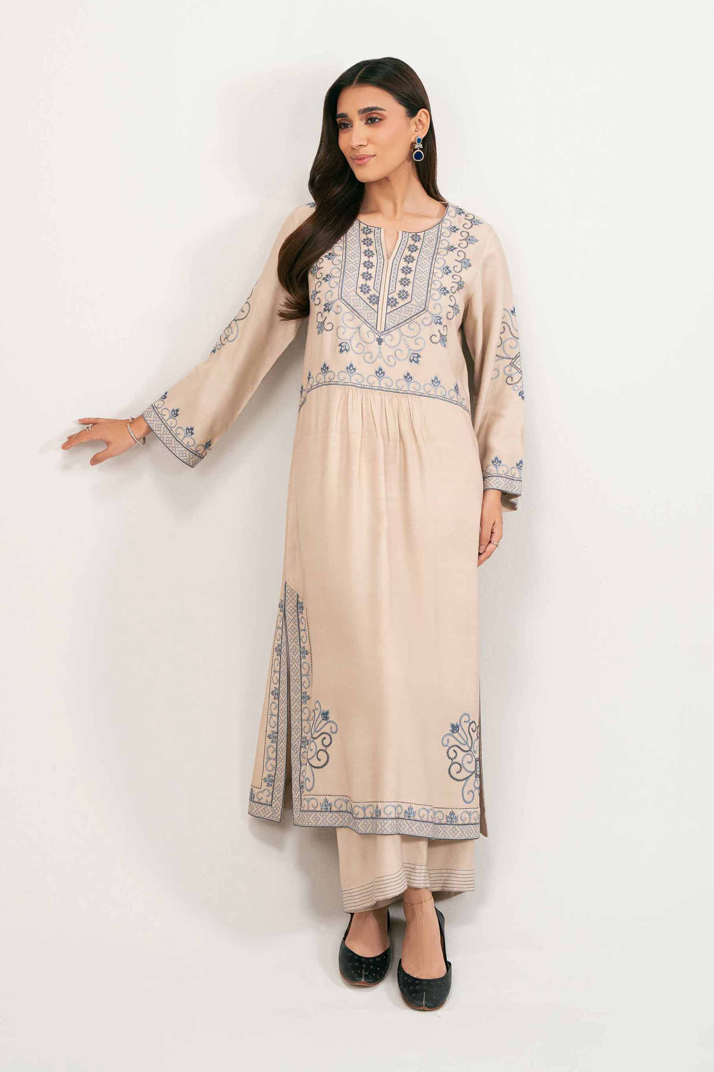 2 Piece - Embroidered Suit - KFW25-102 for Women - Pret Collection | Nishat | Shop Online