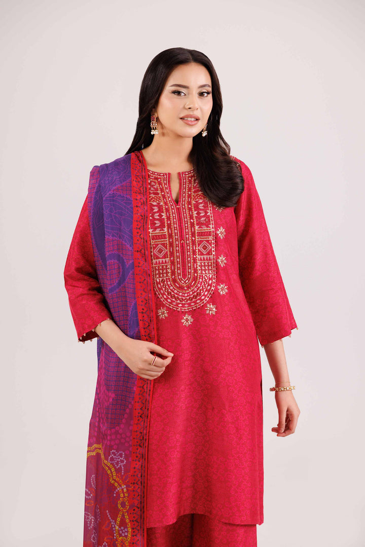 3 Piece - Printed Embroidered Suit - KFW25-103Shop 