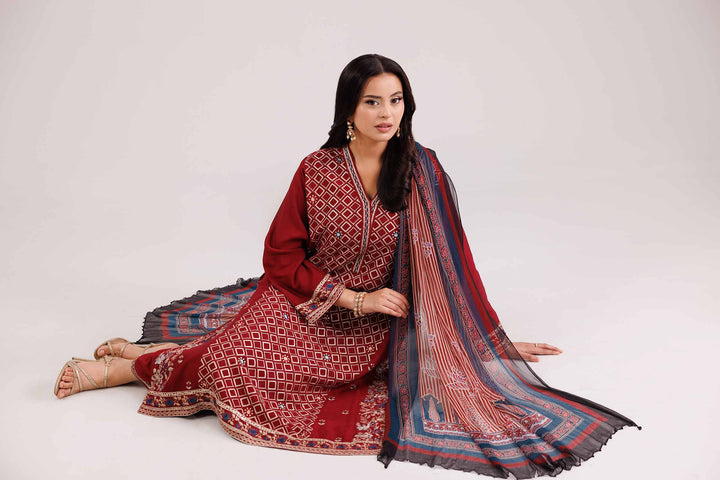 3 Piece - Printed Embroidered Suit - KFW25-104 for Women - Pret Collection | Nishat | Shop Online