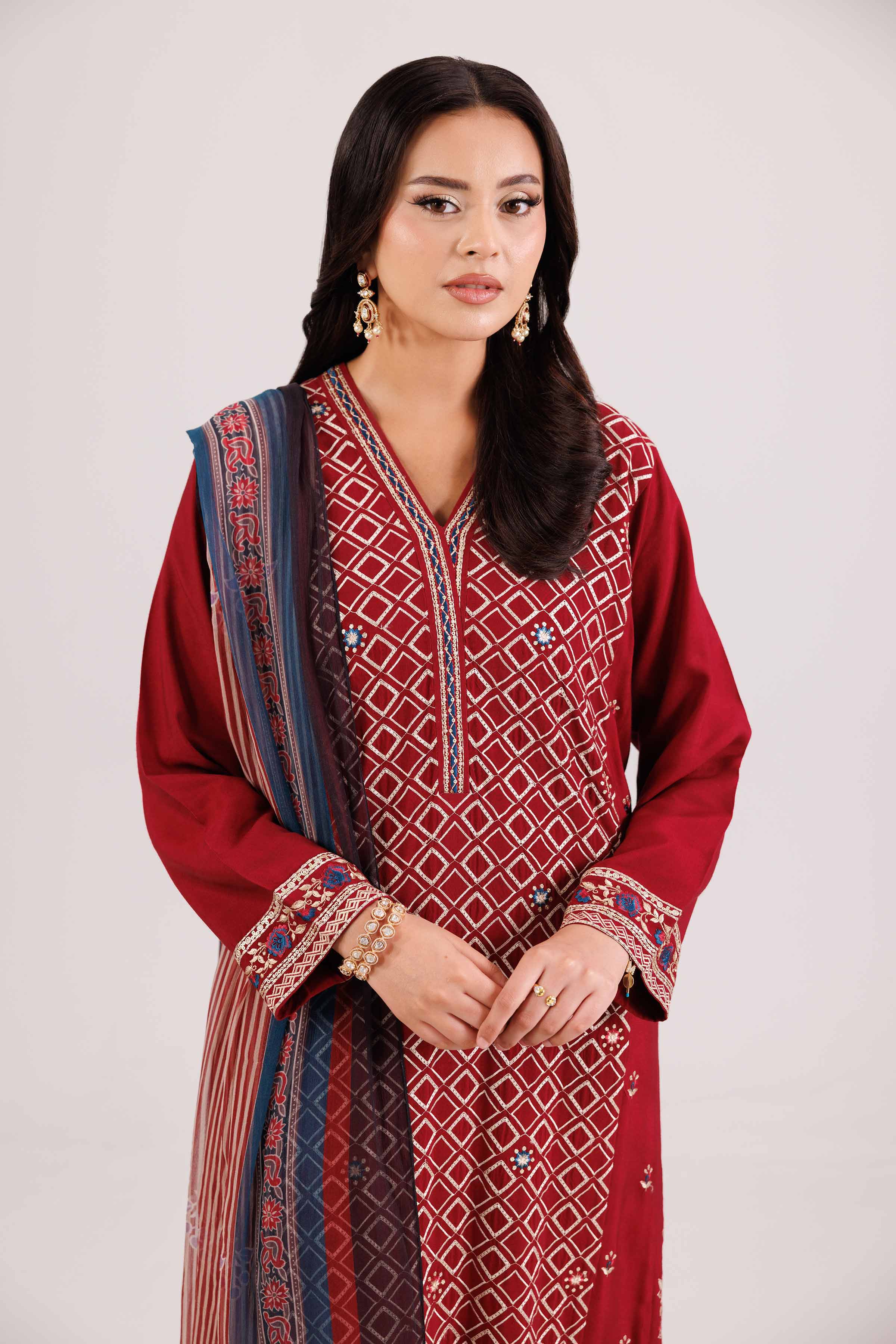 3 Piece - Printed Embroidered Suit - KFW25-104 for Women - Pret Collection | Nishat | Shop Online