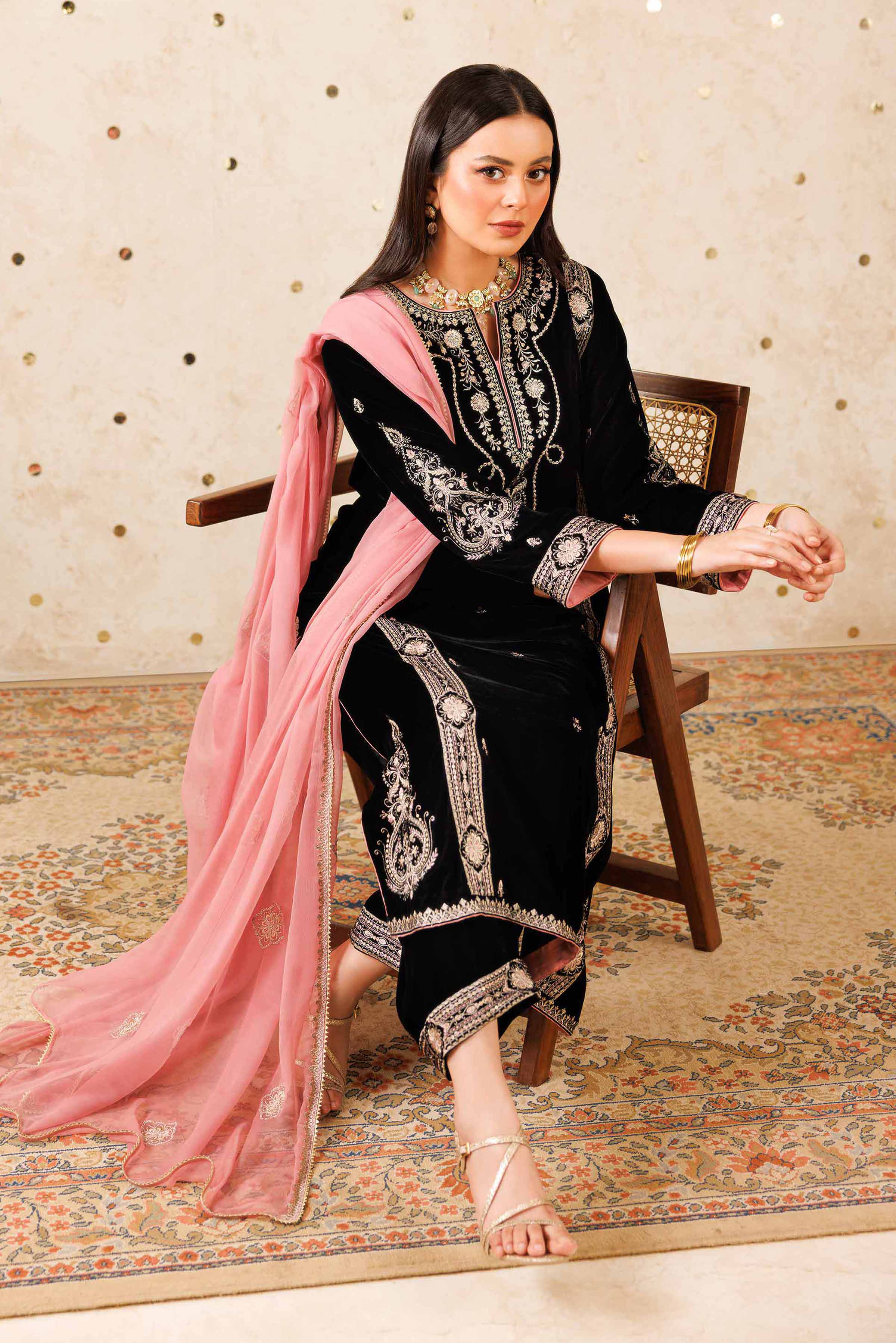 3 Piece - Embroidered Suit - KFW25-13