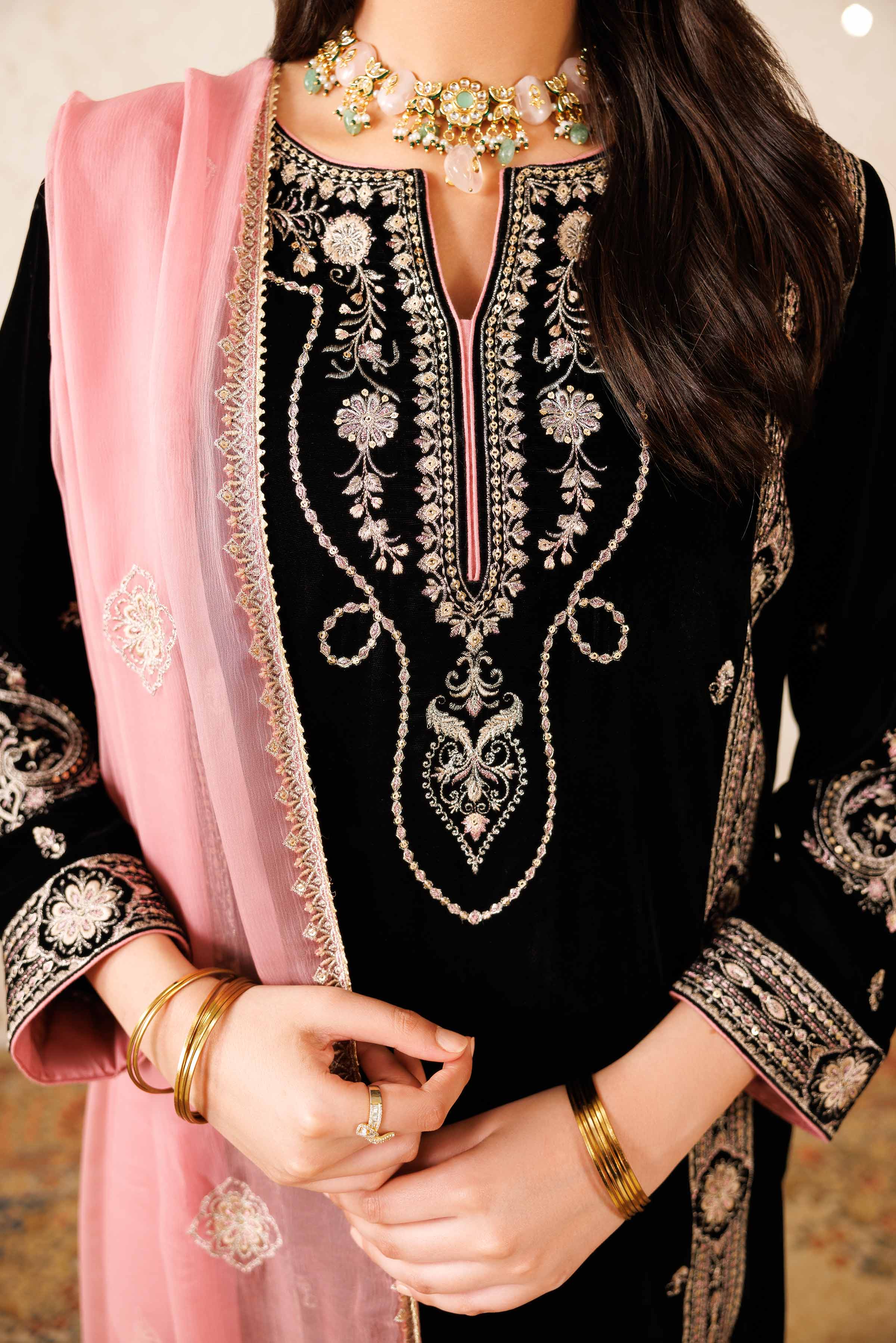 3 Piece - Embroidered Suit - KFW25-13