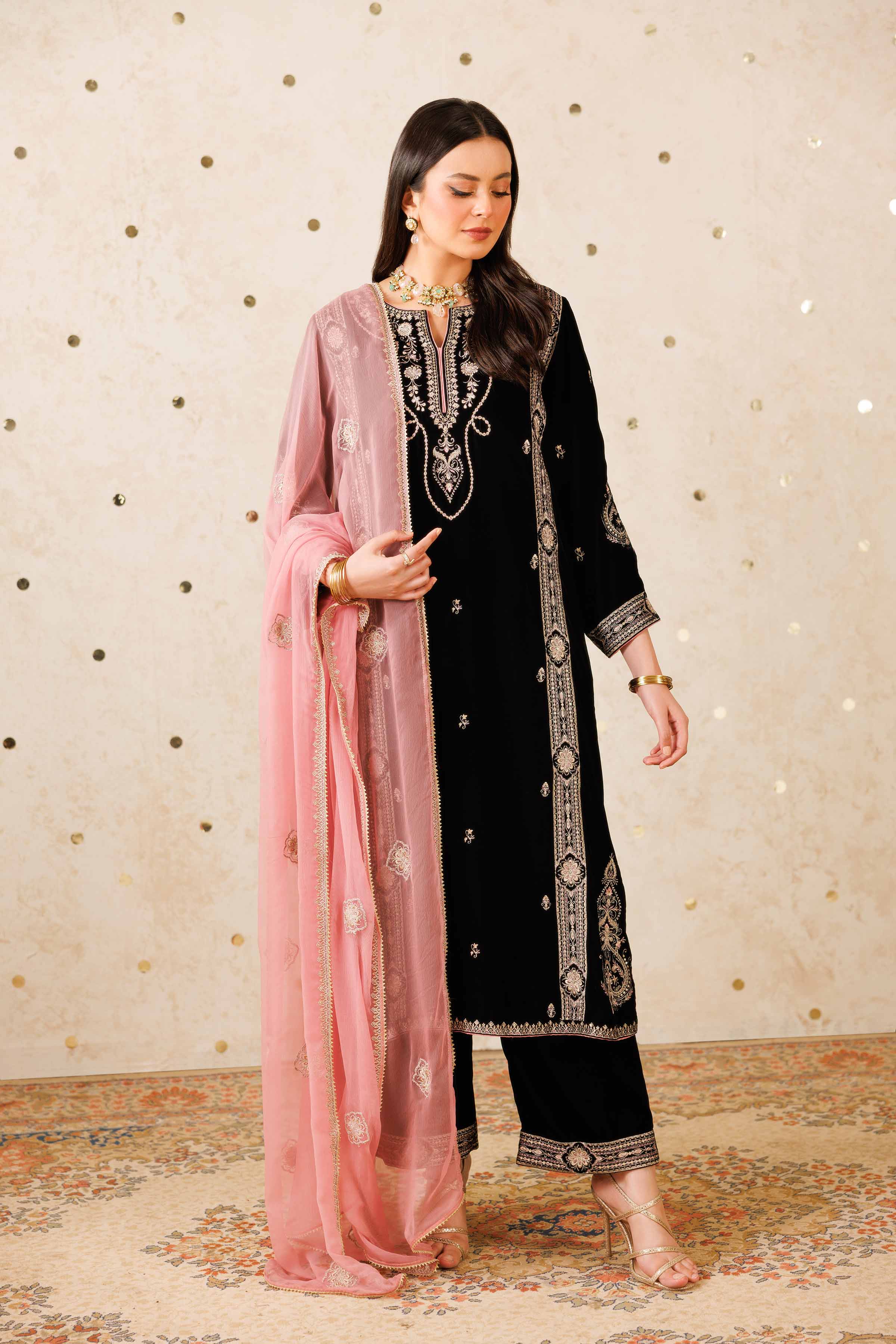 3 Piece - Embroidered Suit - KFW25-13