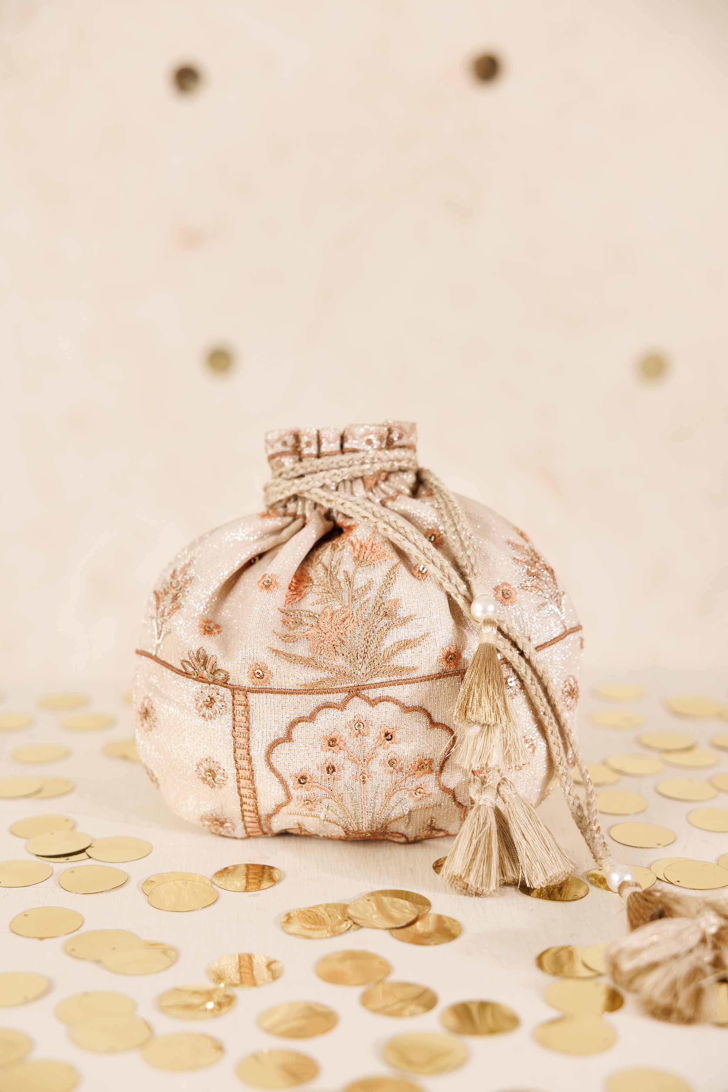 Embroidered Pouch - KFW25-144 Luxury Pret Cross Season Edit 2025