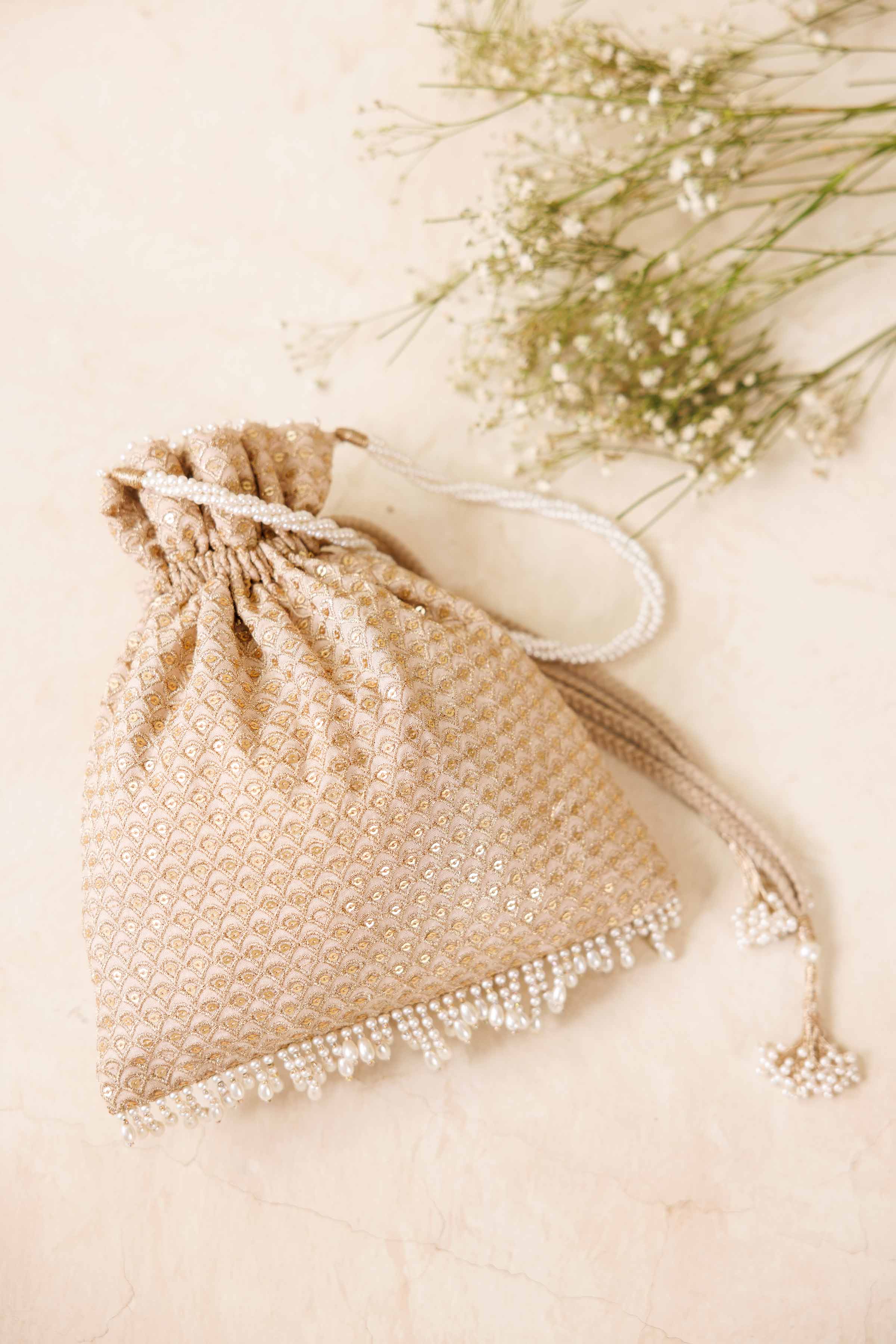 Embroidered Pouch - KFW25-148 Luxury Pret Cross Season Edit 2025