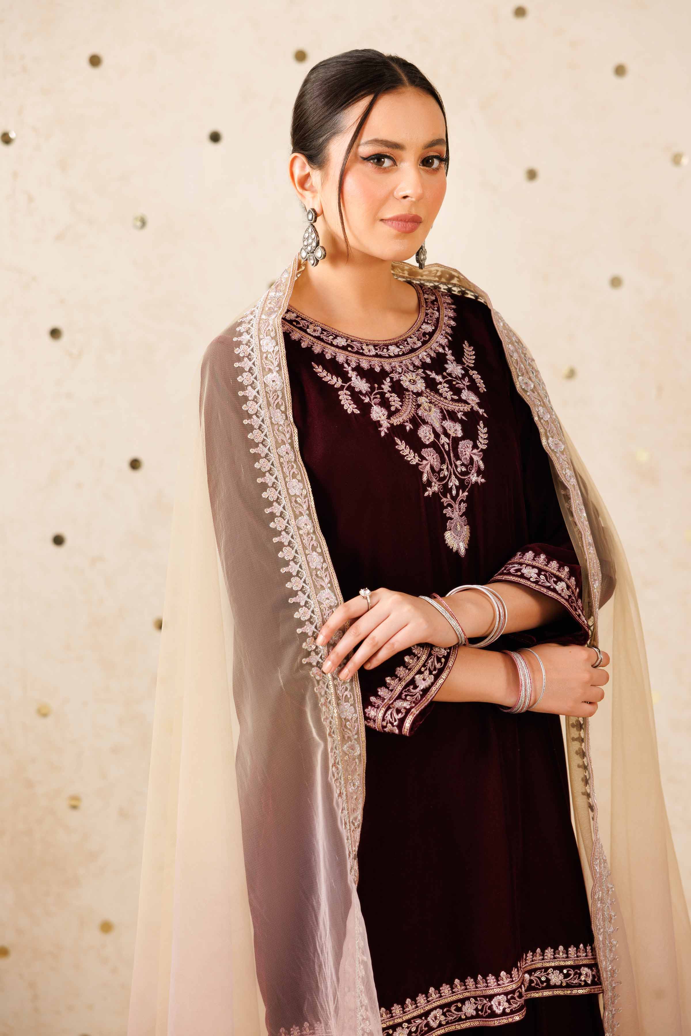 3 Piece - Embroidered Suit - KFW25-15