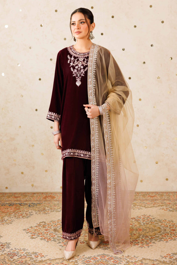 3 Piece - Embroidered Suit - KFW25-15 Luxury Pret Cross Season Edit 2025