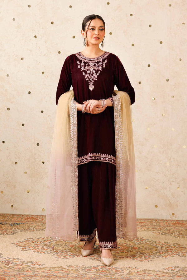 3 Piece - Embroidered Suit - KFW25-15