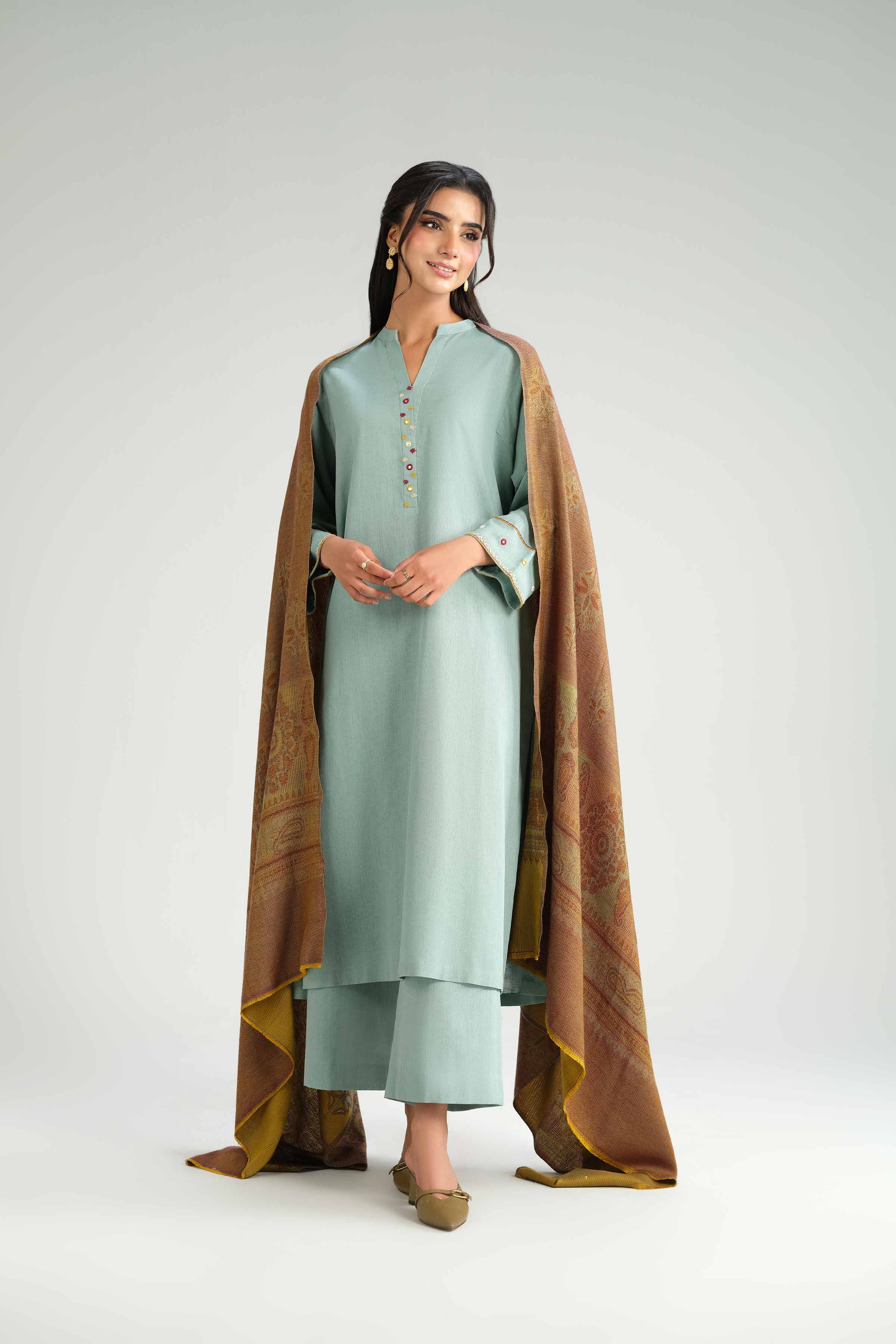 3 Piece - Embroidered Suit - KFW25-162 for Women - Pret Collection | Nishat | Shop Online