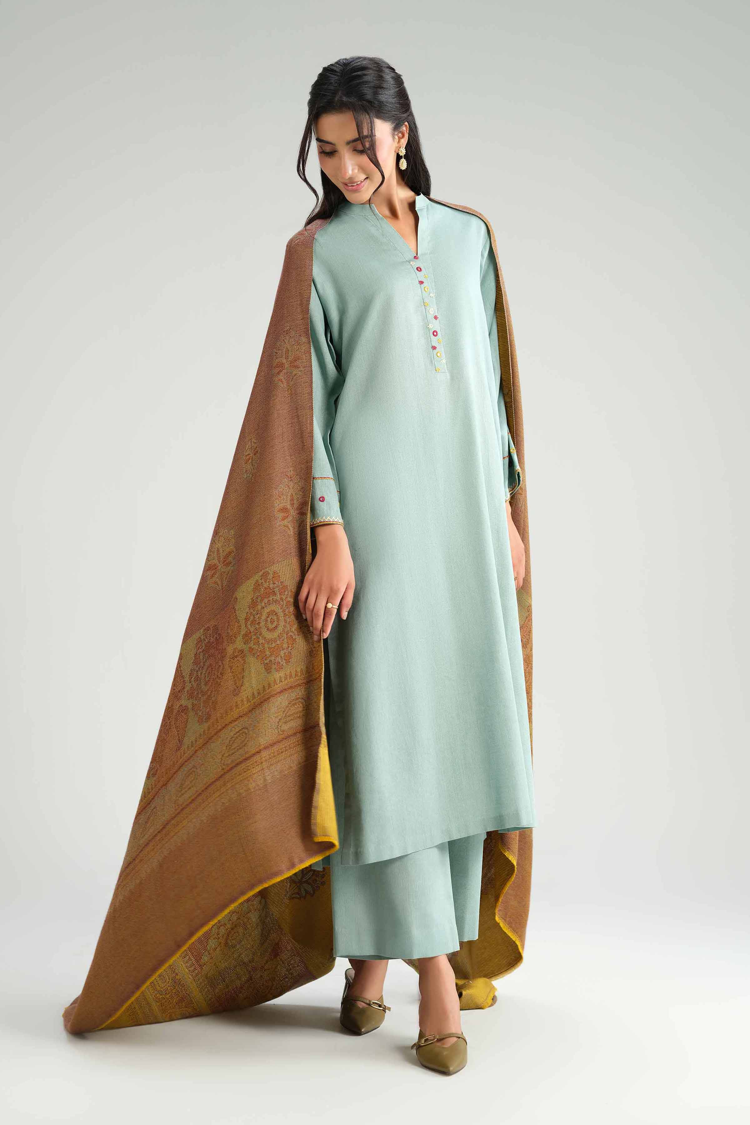 3 Piece - Embroidered Suit - KFW25-162 for Women - Pret Collection | Nishat | Shop Online