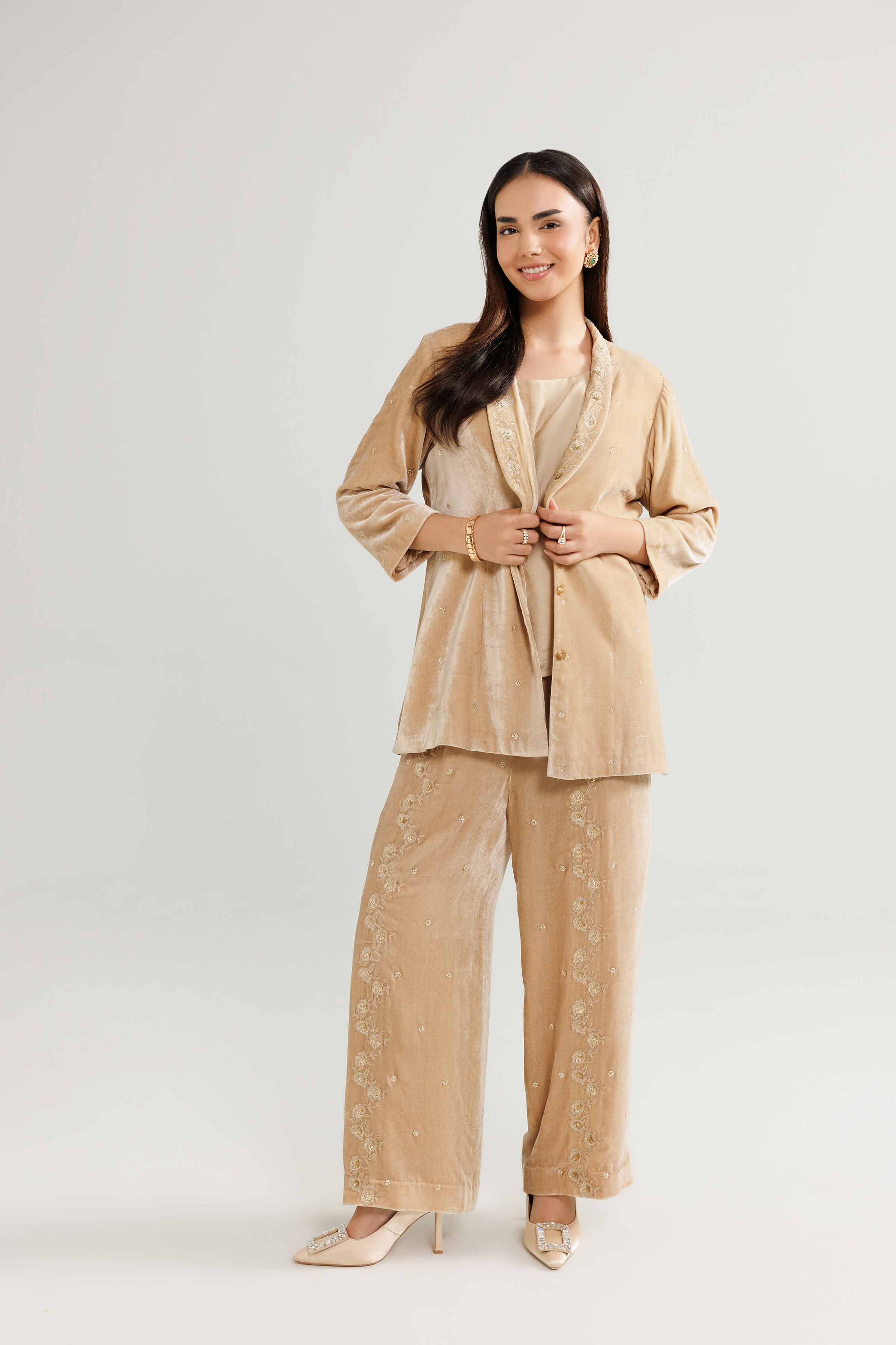 3 Piece - Embroidered Suit - KFW25-17 Luxury Pret Cross Season Edit 2025