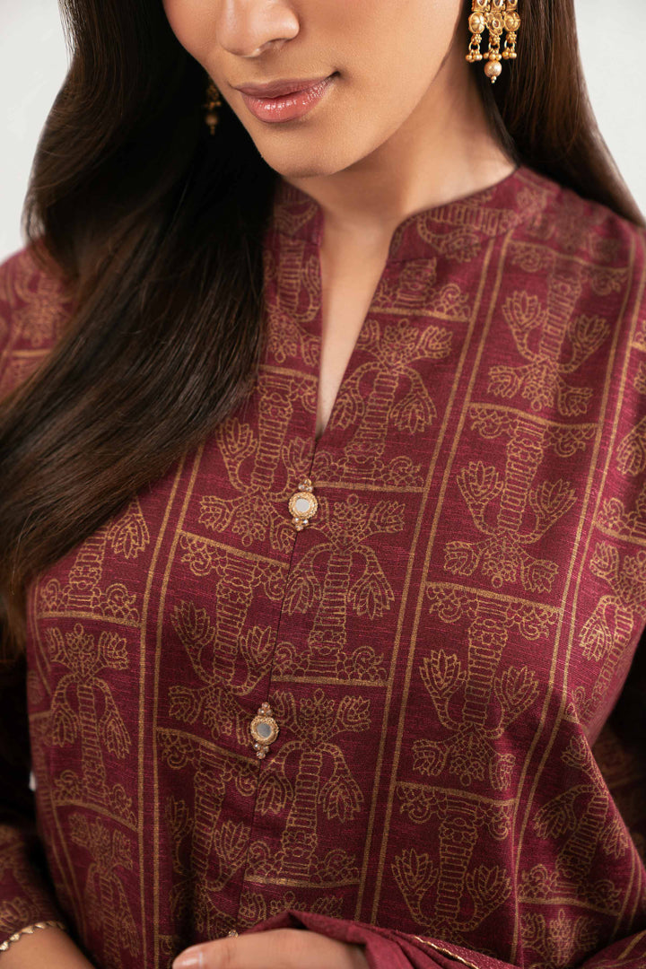 3 Piece - Printed Suit - KFW25-172 for Women - Pret Collection | Nishat | Shop Online