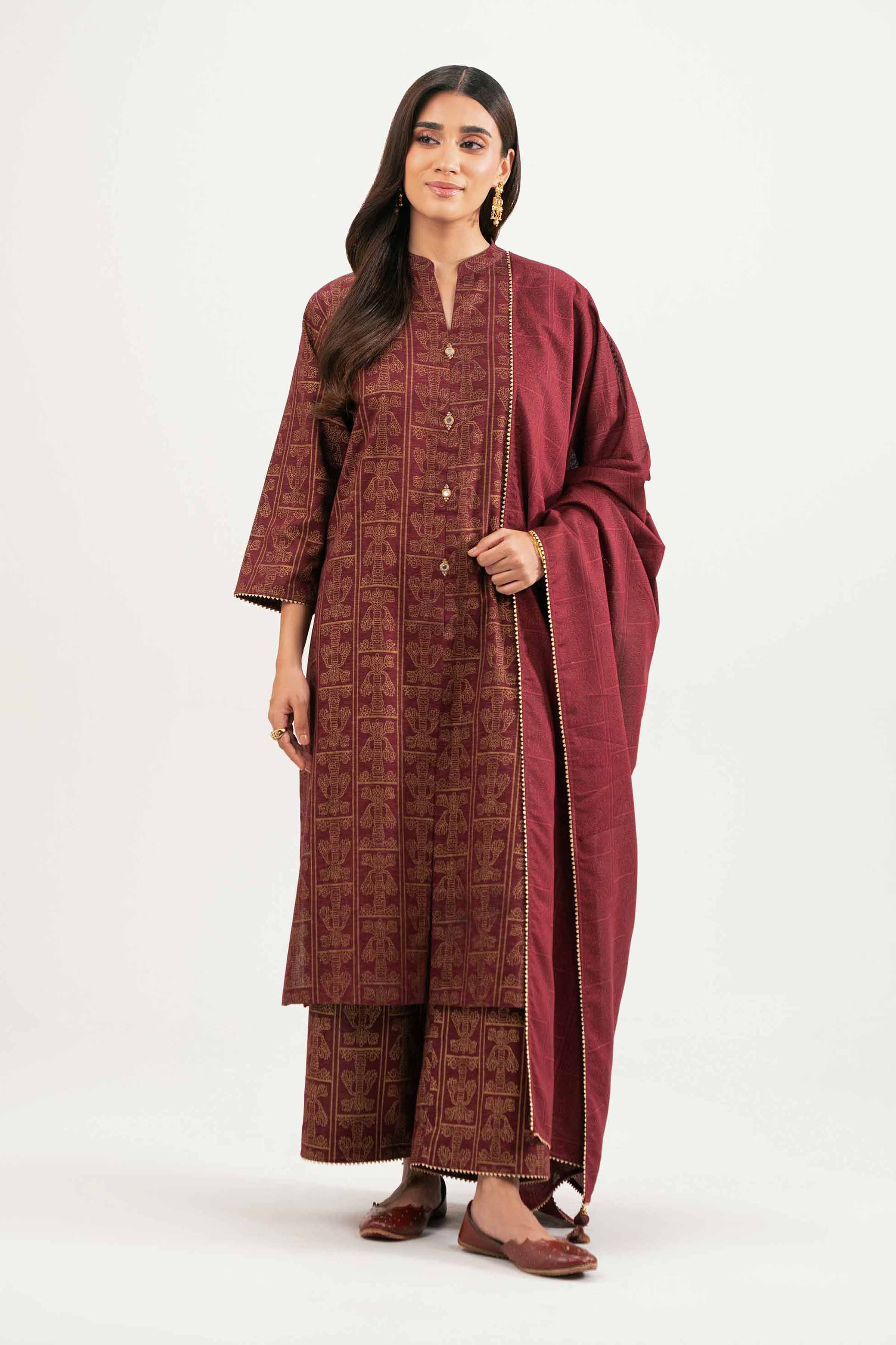 3 Piece - Printed Suit - KFW25-172 for Women - Pret Collection | Nishat | Shop Online