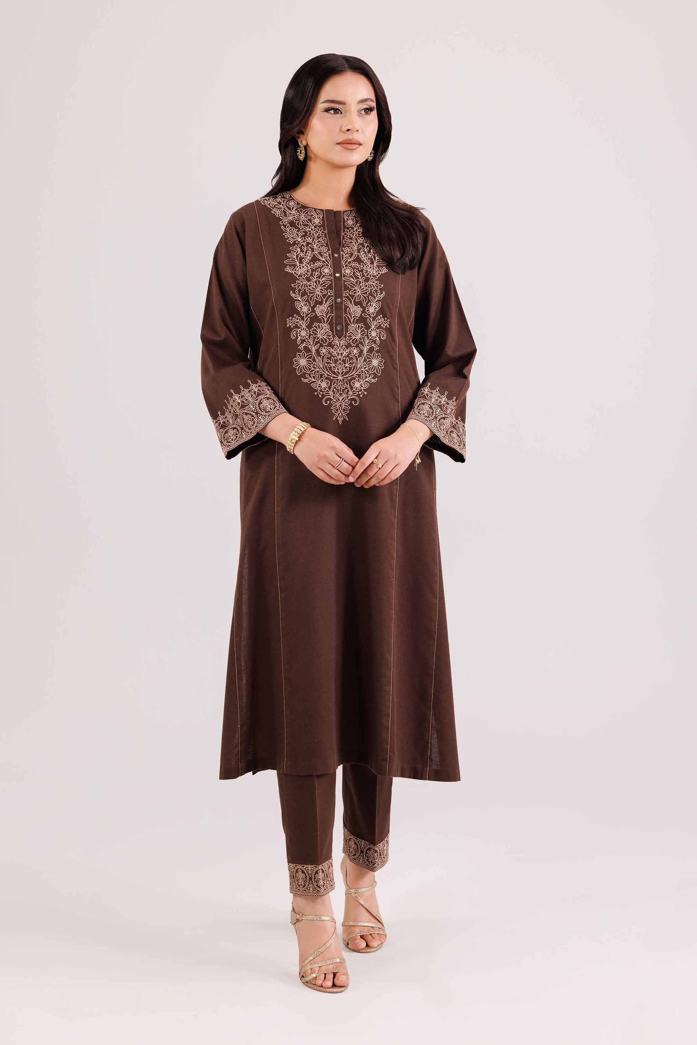 2 Piece - Embroidered Suit - KFW25-192 for Women - Pret Collection | Nishat | Shop Online