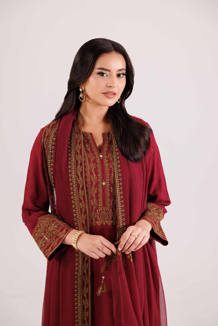 3 Piece - Embroidered Suit - KFW25-194 for Women - Pret Collection | Nishat | Shop Online