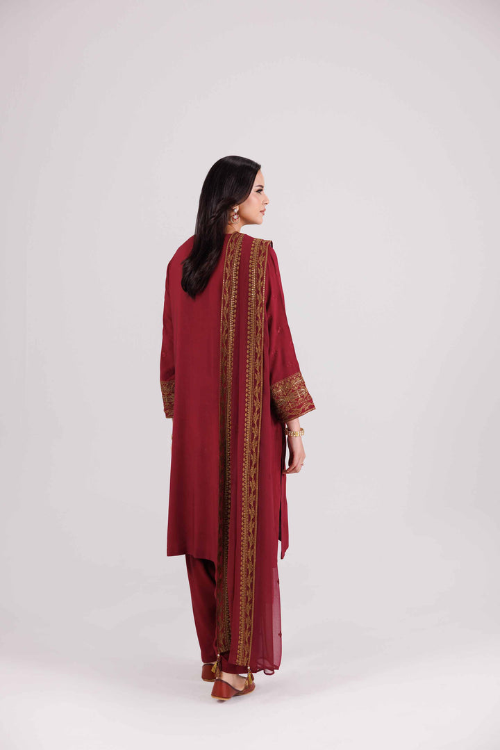 3 Piece - Embroidered Suit - KFW25-194 for Women - Pret Collection | Nishat | Shop Online