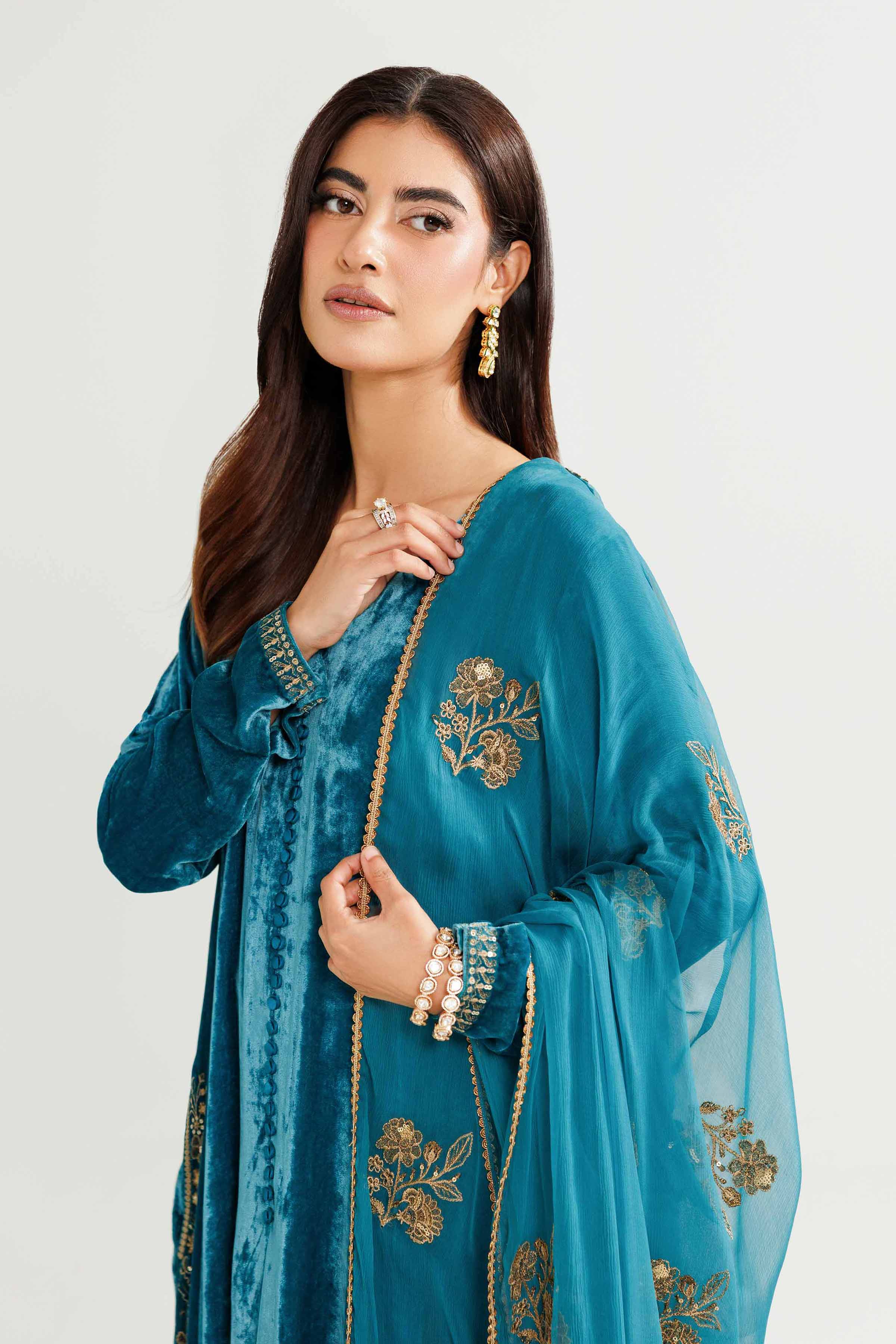 3 Piece - Embroidered Suit - KFW25-20