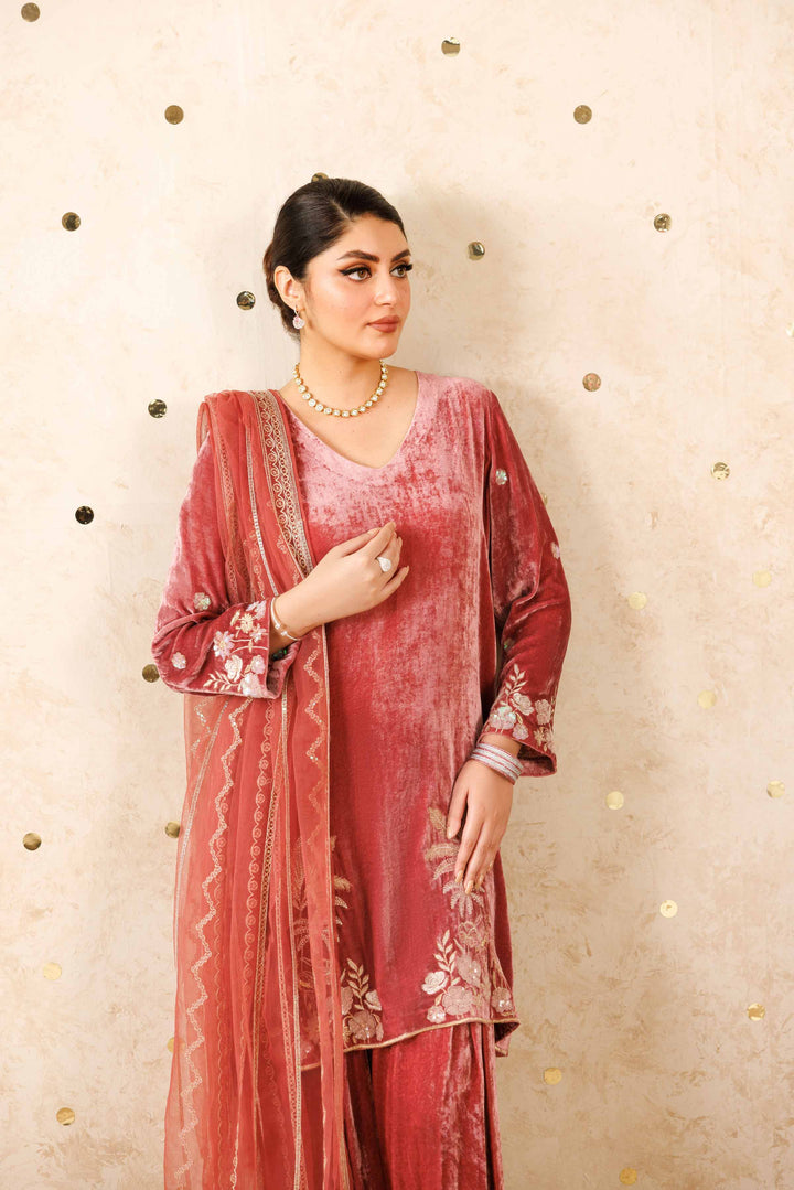 3 Piece - Embroidered Suit - KFW25-25 Luxury Pret Cross Season Edit 2025