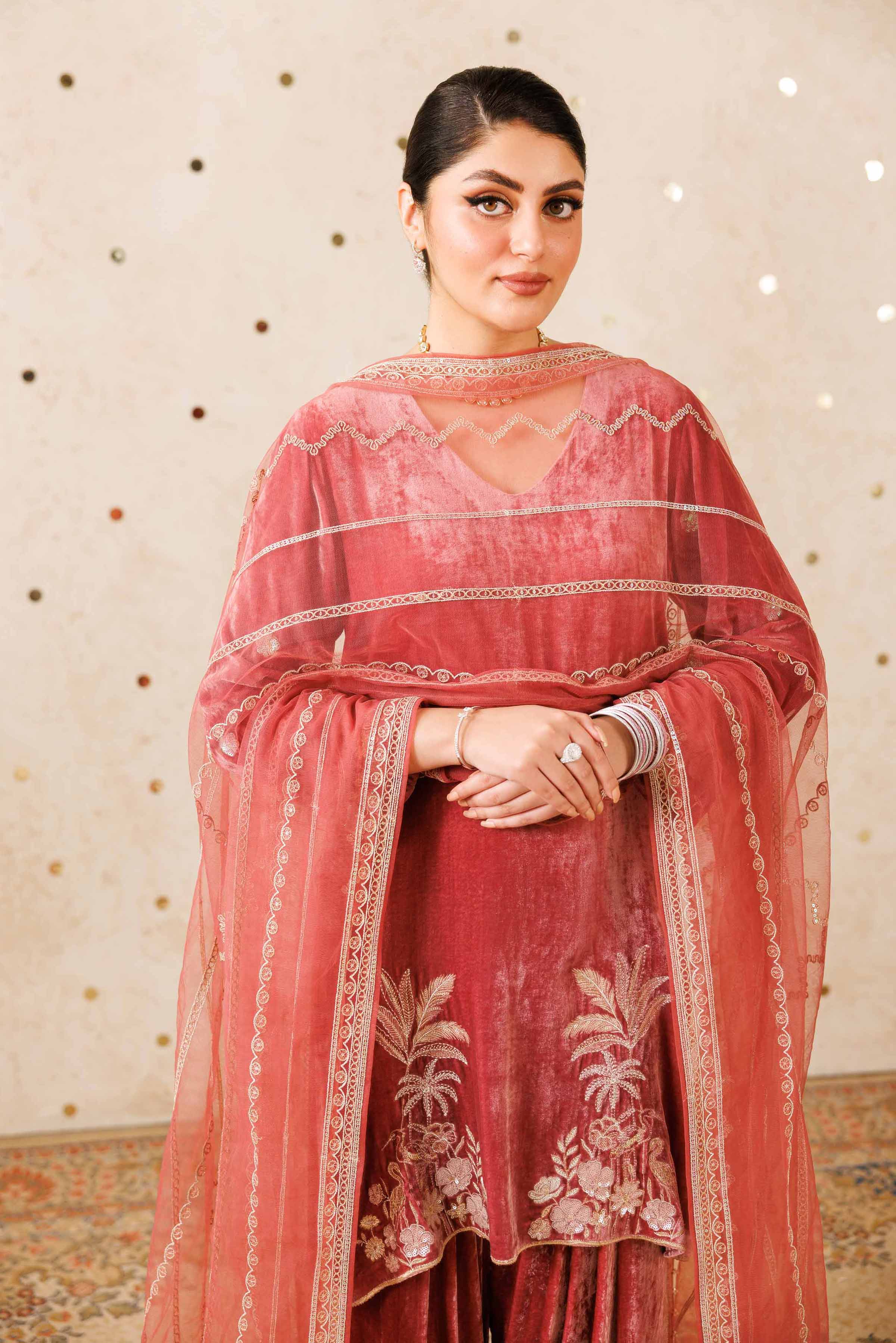 3 Piece - Embroidered Suit - KFW25-25