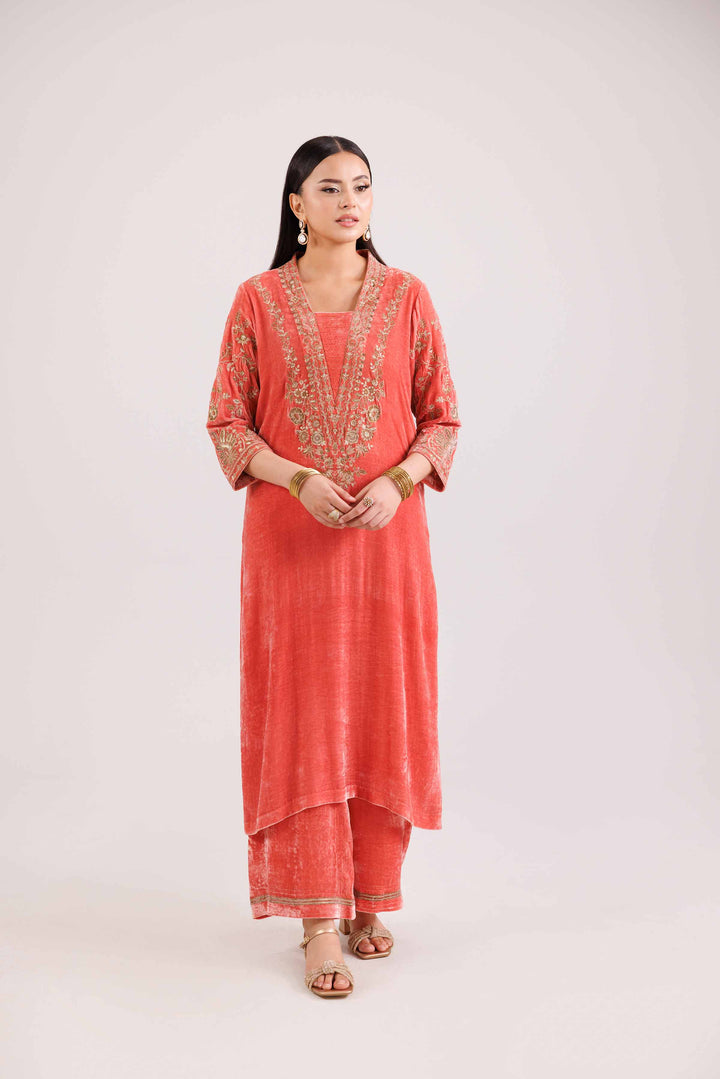 2 Piece - Embroidered Suit - KFW25-26 for Women - Pret Collection | Nishat | Shop Online