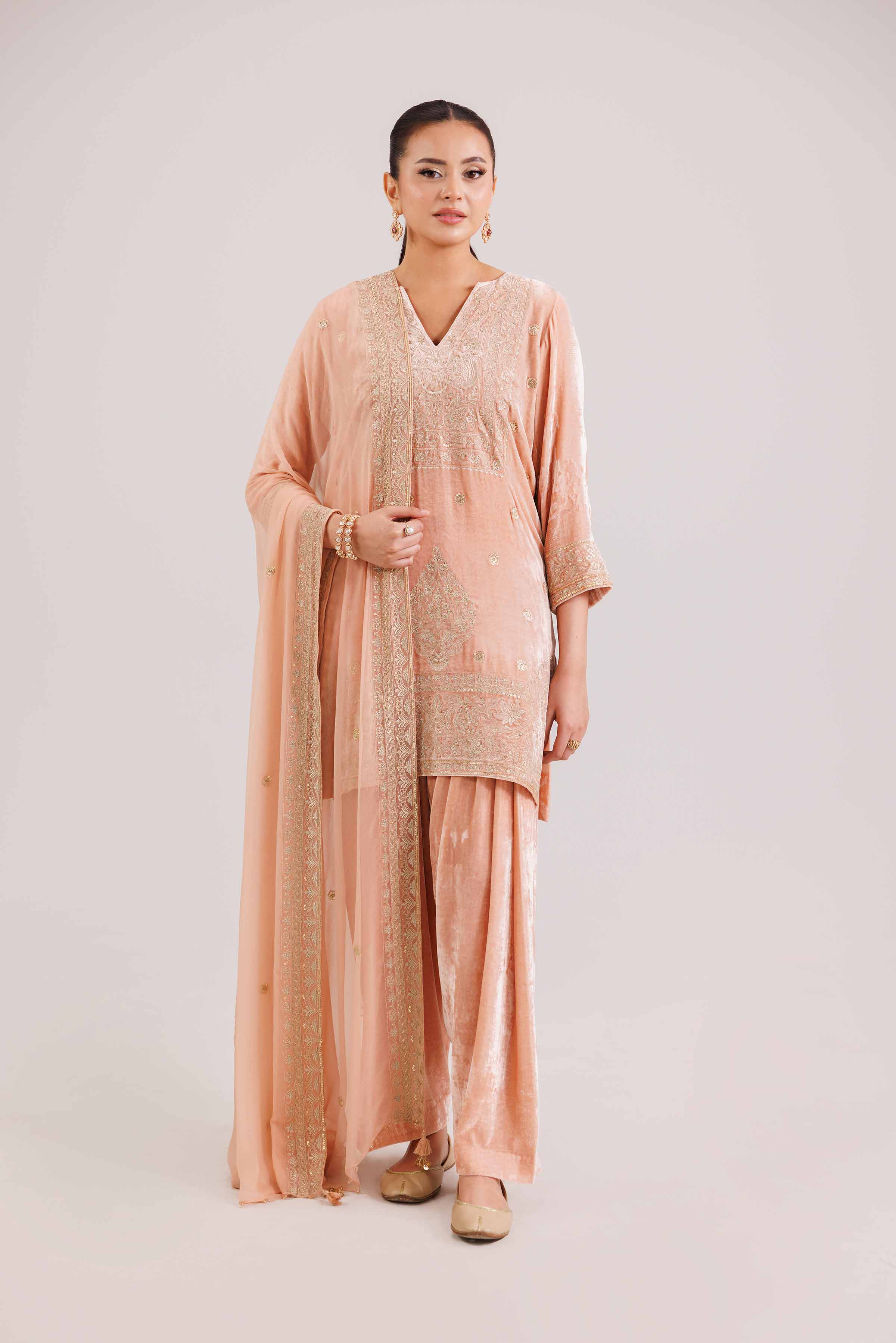 3 Piece - Embroidered Suit - KFW25-28 for Women - Pret Collection | Nishat | Shop Online