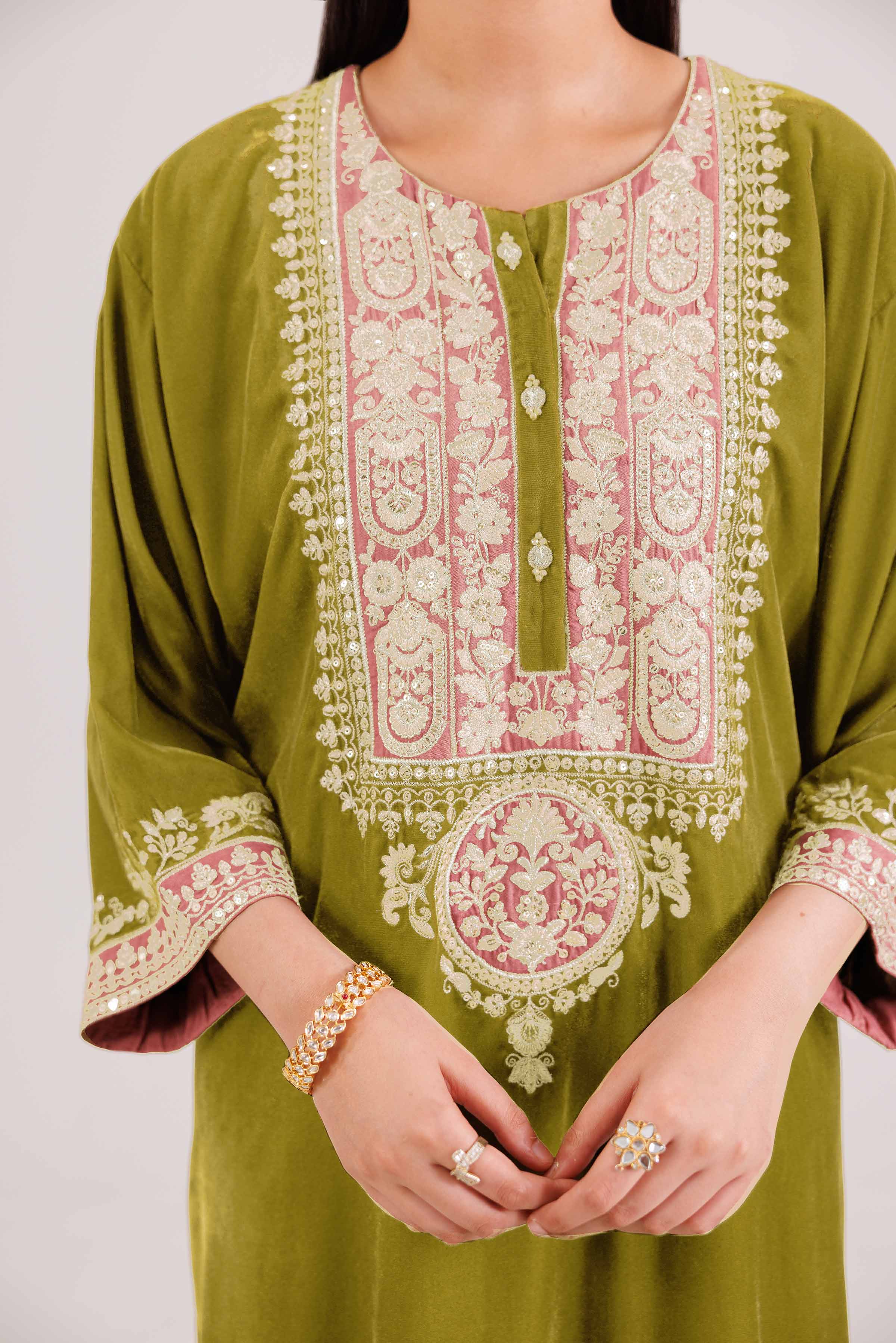 2 Piece - Embroidered Suit - KFW25-30