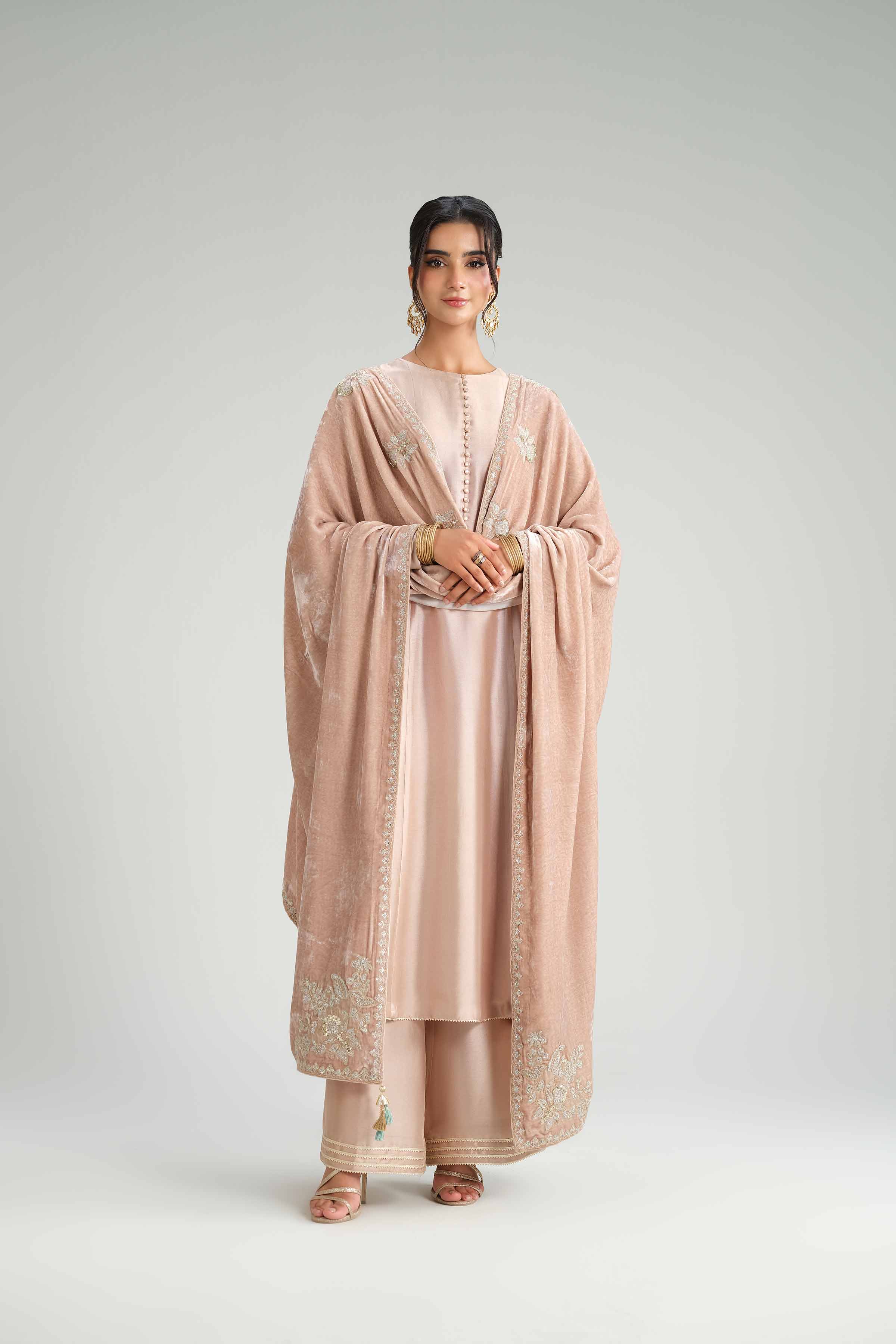 Embroidered Shawl- KFW25-54 Luxury Pret Cross Season Edit 2025