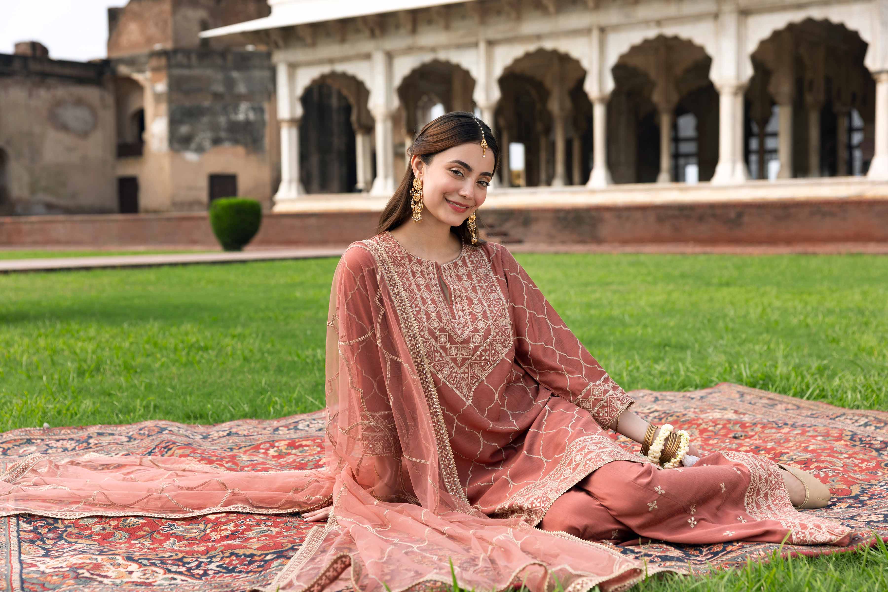 3 Piece - Embroidered Suit - KFW25-74
