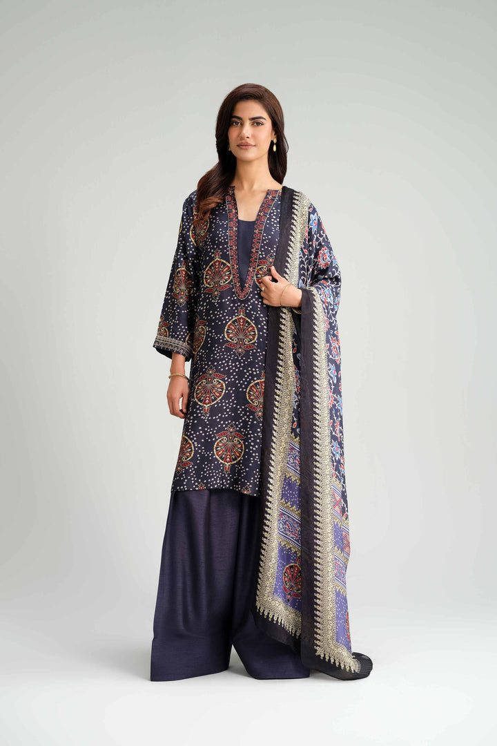 3 Piece - Printed Embroidered Suit - KFW25-81 for Women - Pret Collection | Nishat | Shop Online