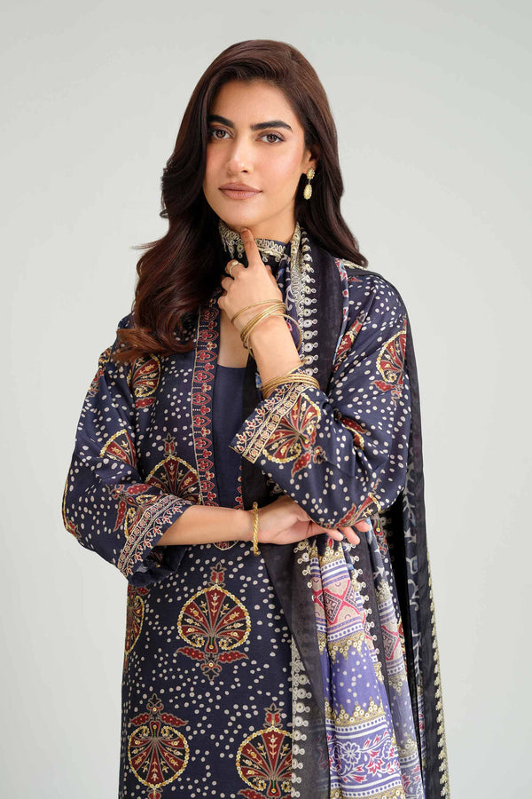 3 Piece - Printed Embroidered Suit - KFW25-81 for Women - Pret Collection | Nishat | Shop Online