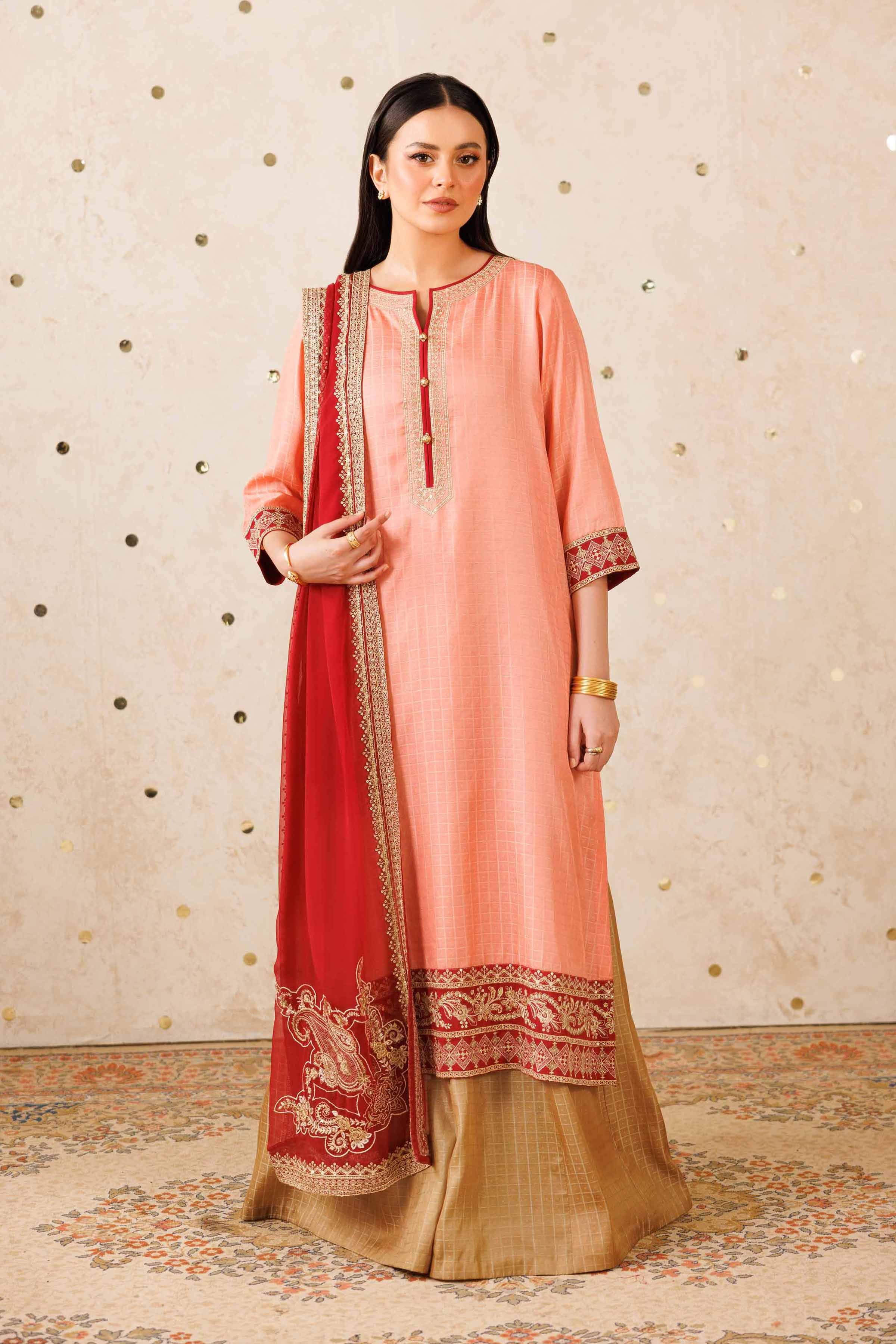 3 Piece - Embroidered Suit - KFW25-83 for Women - Pret Collection | Nishat | Shop Online