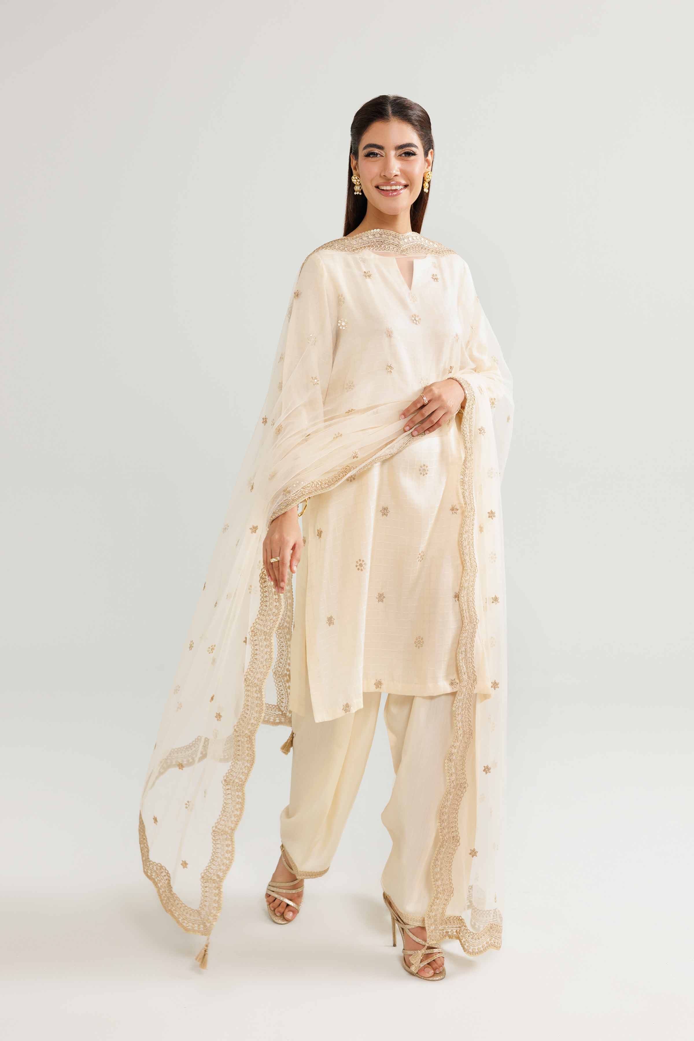 3 Piece - Embroidered Suit - KFW25-85 for Women - Pret Collection | Nishat | Shop Online