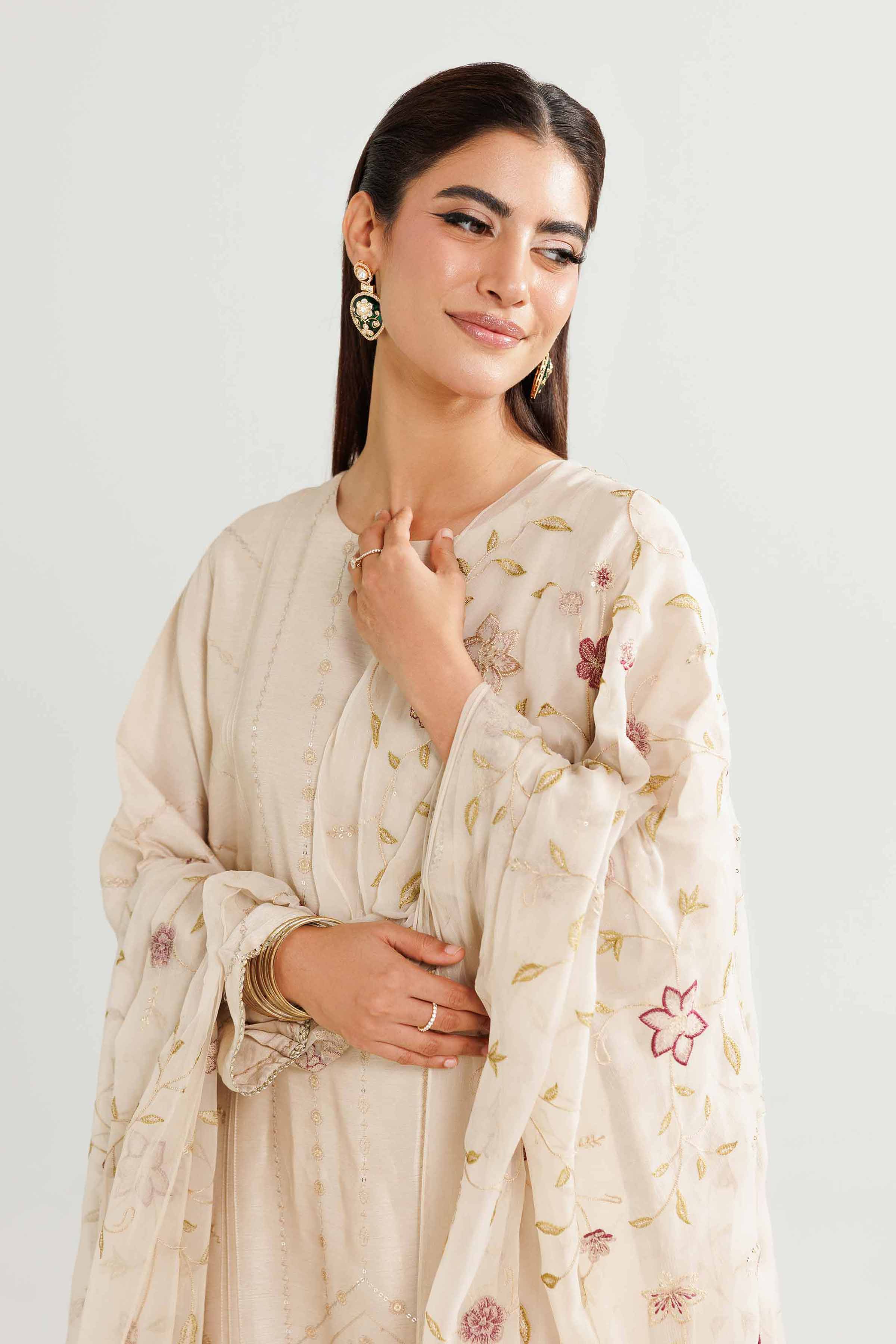 3 Piece - Embroidered Suit - KFW25-88 for Women - Pret Collection | Nishat | Shop Online