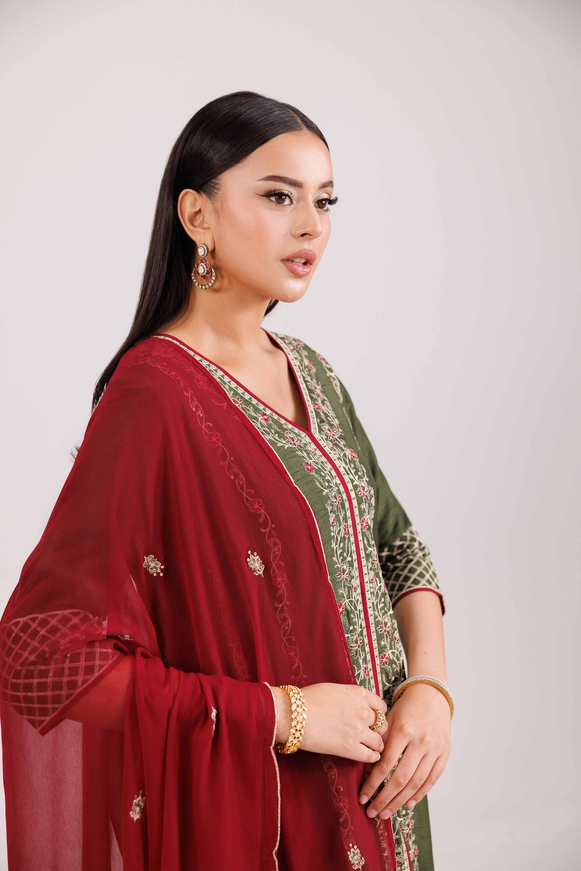 3 Piece - Embroidered Suit - KFW25-89 for Women - Pret Collection | Nishat | Shop Online