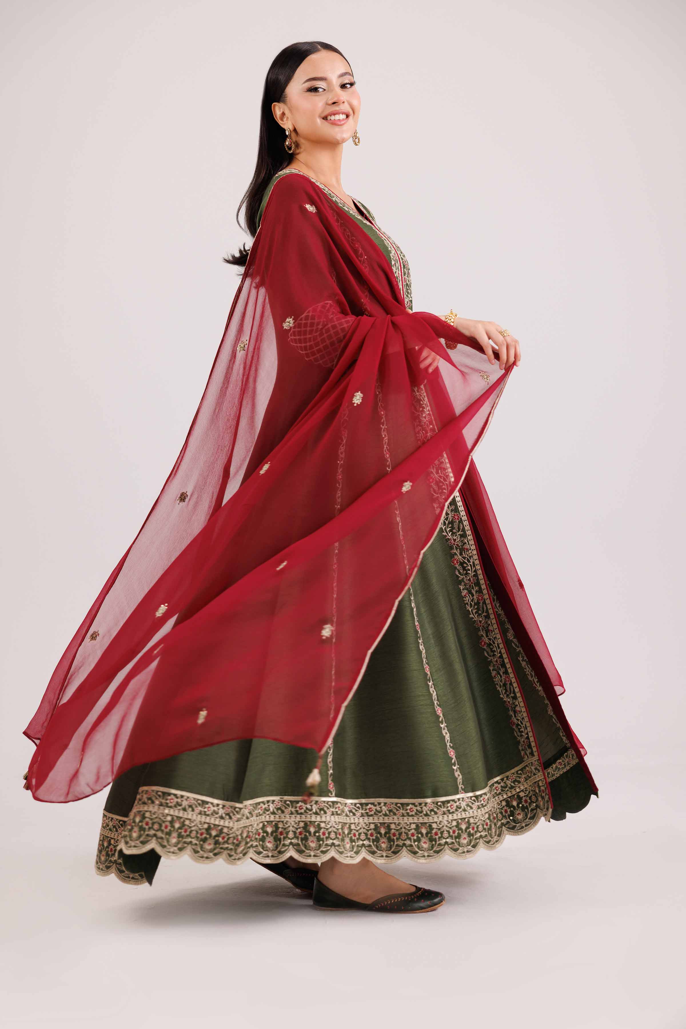 3 Piece - Embroidered Suit - KFW25-89 for Women - Pret Collection | Nishat | Shop Online