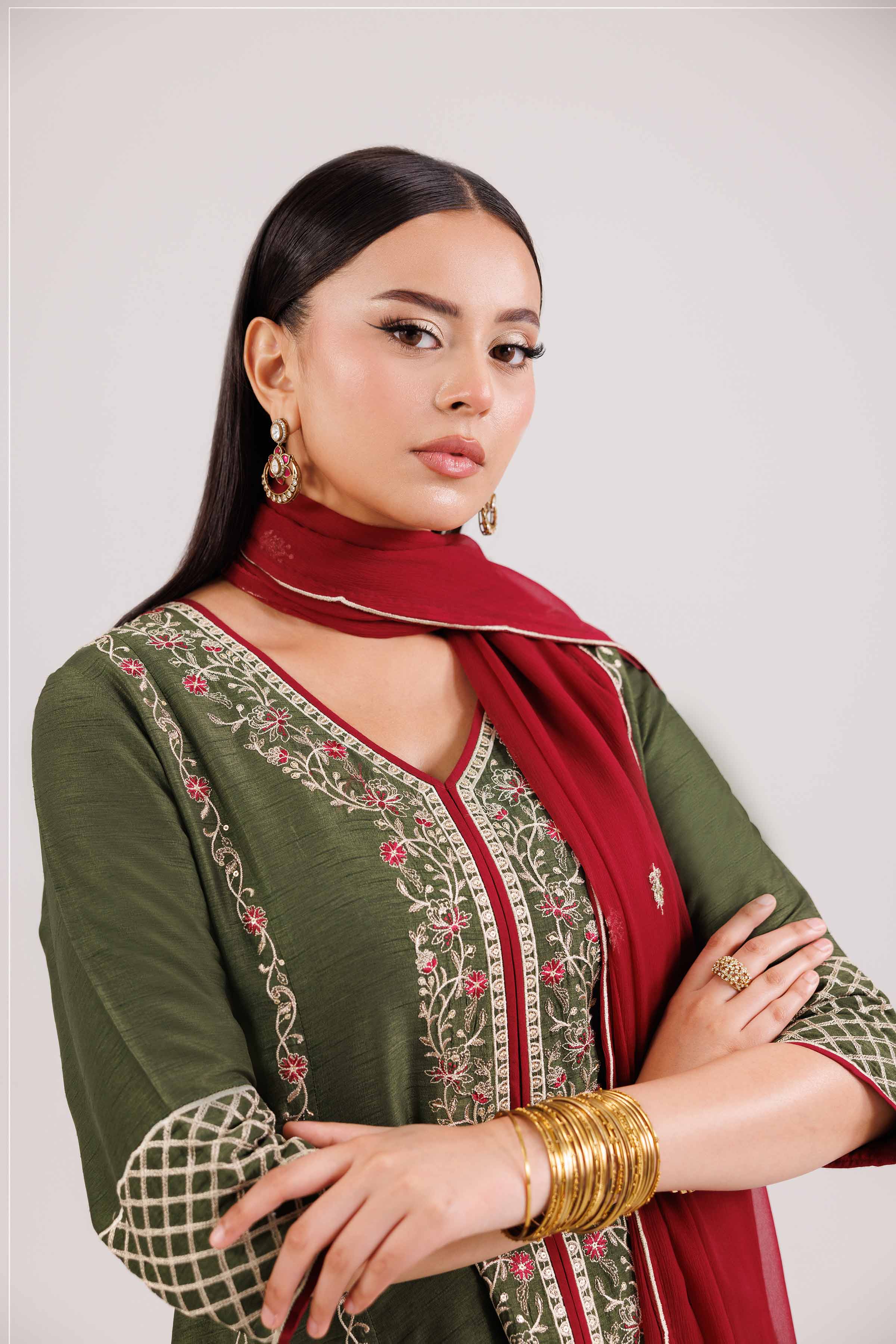 3 Piece - Embroidered Suit - KFW25-89 for Women - Pret Collection | Nishat | Shop Online