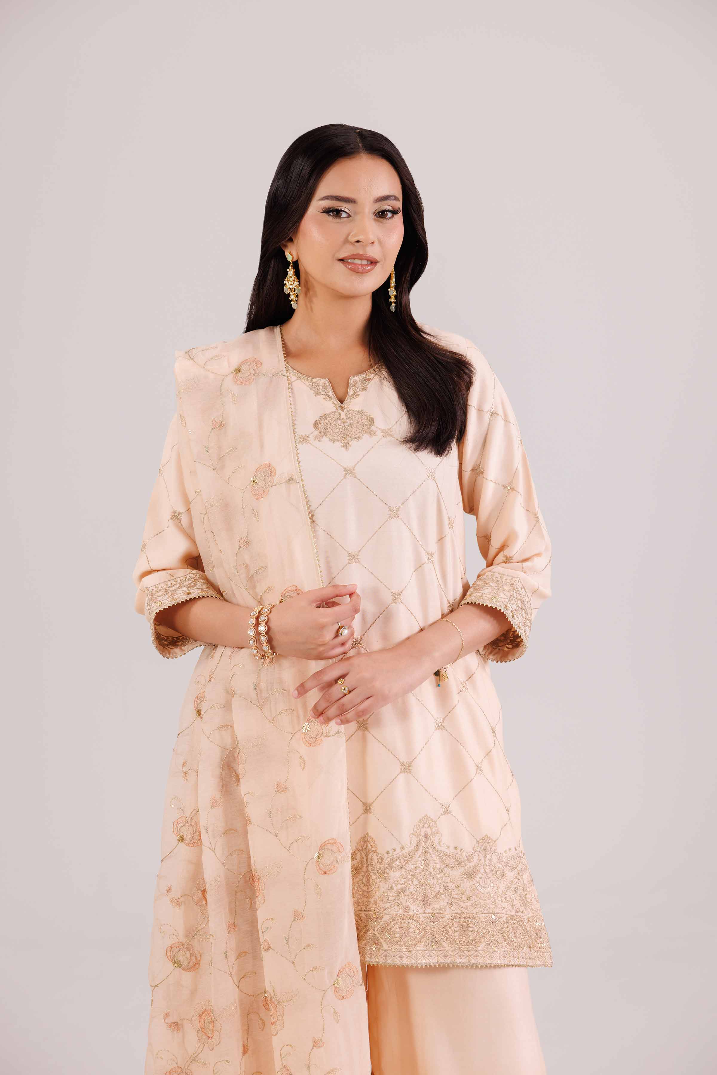 3 Piece - Embroidered Suit - KFW25-94