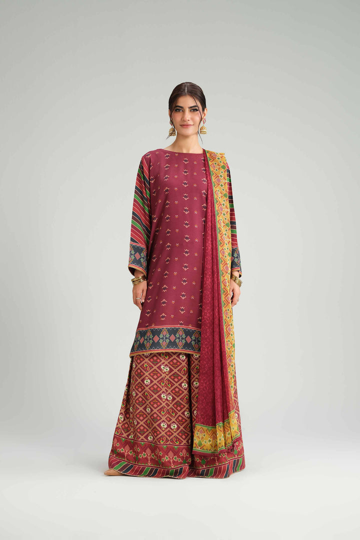 3 Piece - Printed Suit - KFW25-96 for Women - Pret Collection | Nishat | Shop Online