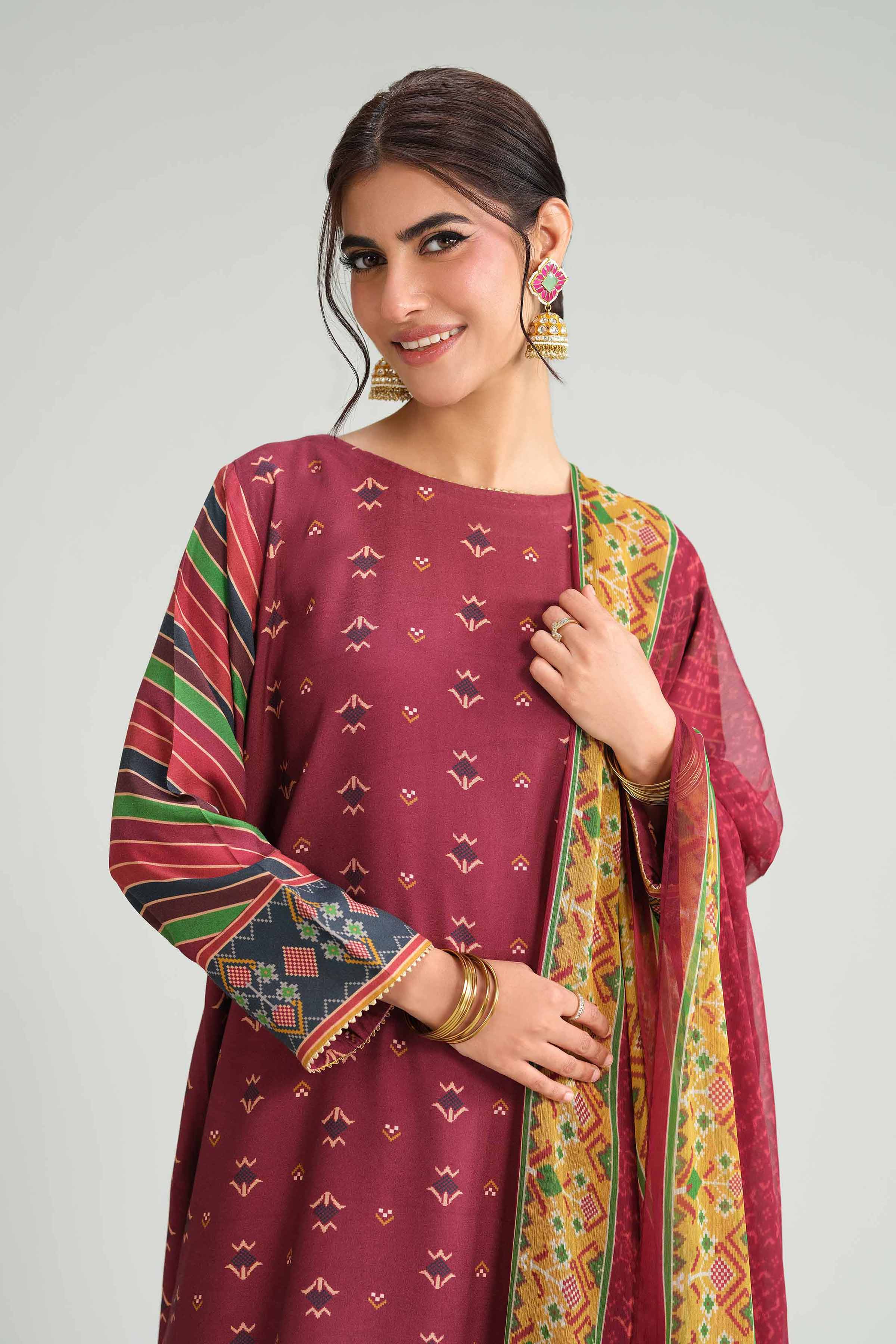 3 Piece - Printed Suit - KFW25-96 for Women - Pret Collection | Nishat | Shop Online